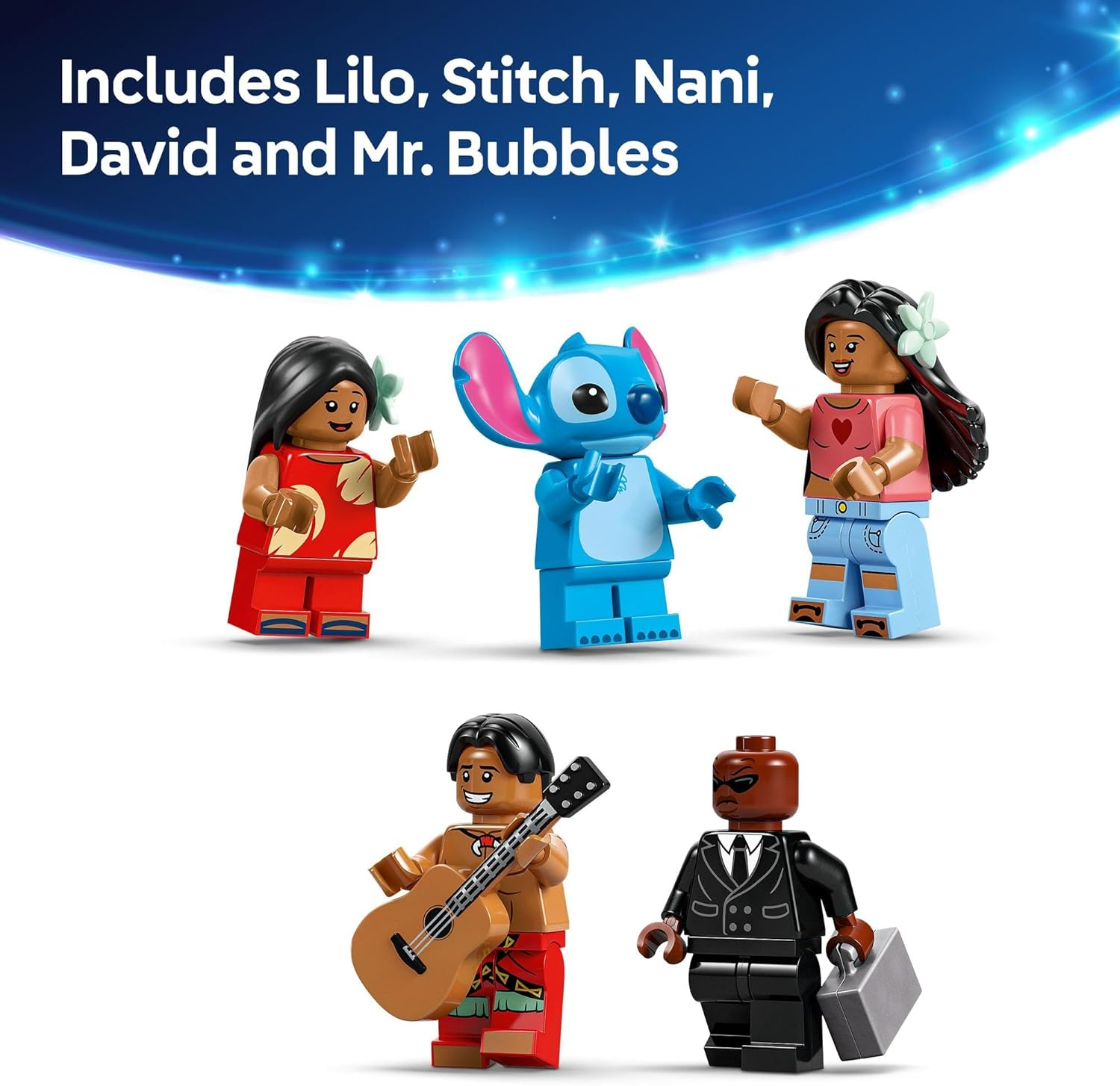 LEGO Disney Lilo and Stitch Beach House Kids Toy for 9+ Year Old Girls & Boys, Mini Doll House Building Set with Spaceship and 5 Minifigures, Collectible Movie Memorabilia for Room Decor 43268