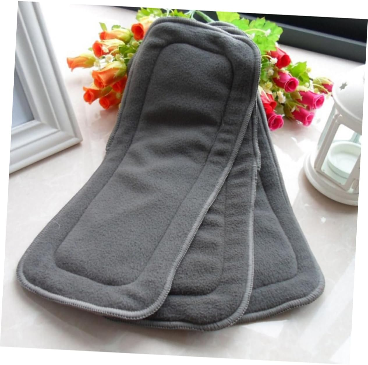 2Pcs Boy Girl Cloth Diaper Inserts Bamboo Charcoal Fiber Washable Super Absorbent for Reusable Diapers image number 6