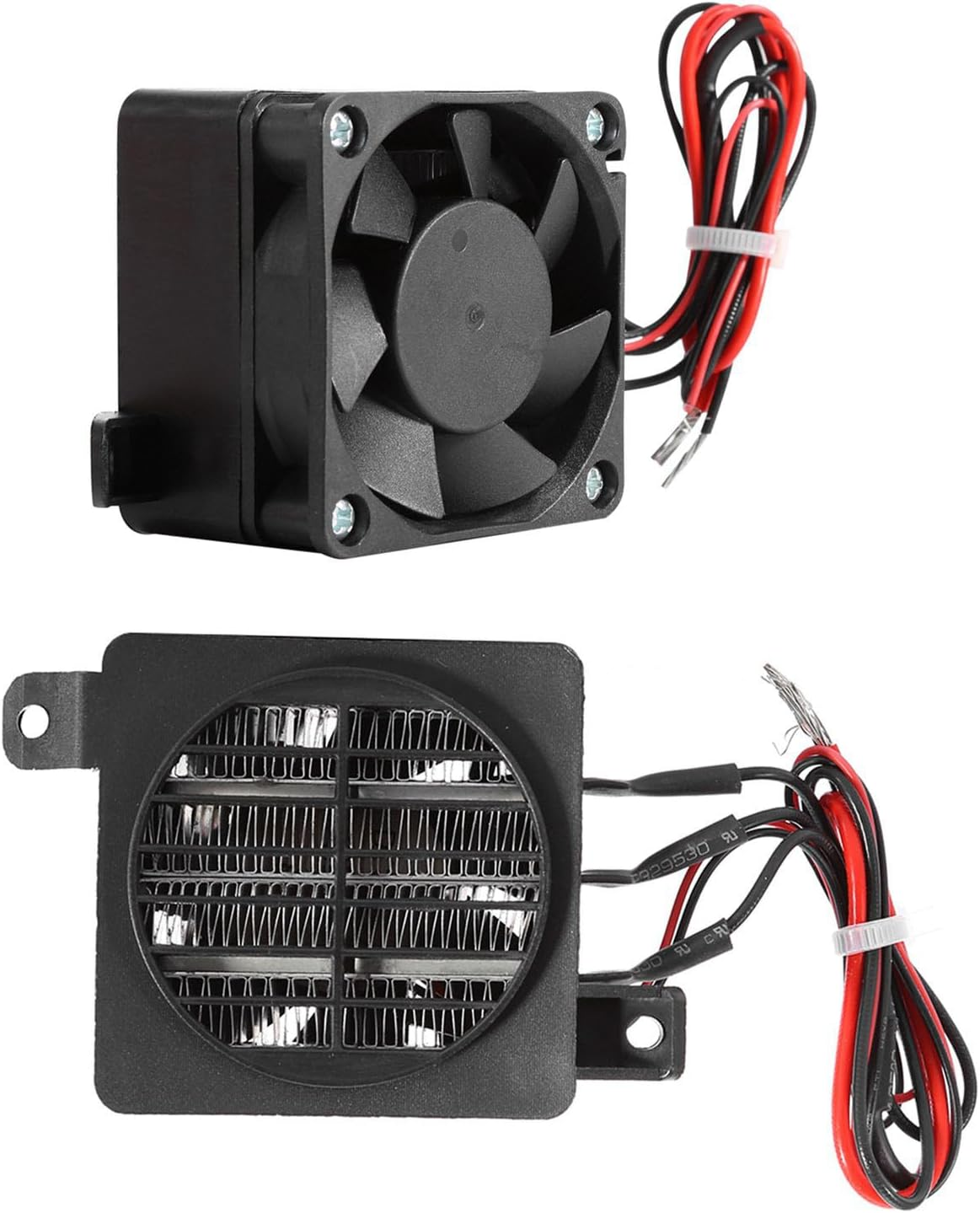 Omabeta 1PCS 24V 250W PTC Car Air Heater with 87Mm/3.4" Mounting Distance and 4Mm/0.16" Mounting Diameter, Small Space Heating Incubator for Heater Humidifier Air Conditioning,2.4"X2.4"X1.7" image number 2