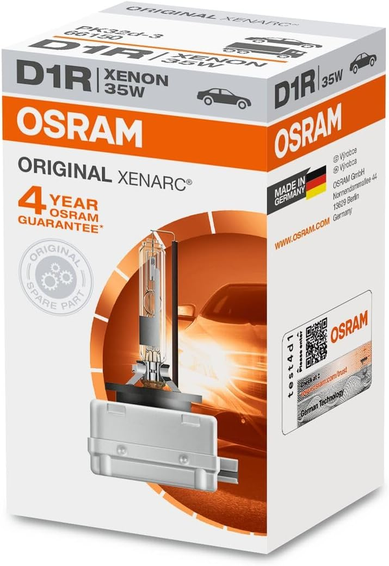OSRAM 66154 Xenarc Original D1R HID Xenon Discharge Bulb, Discharge Lamp, OEM Quality, Folding Carton Box, Set of 1 image number 6