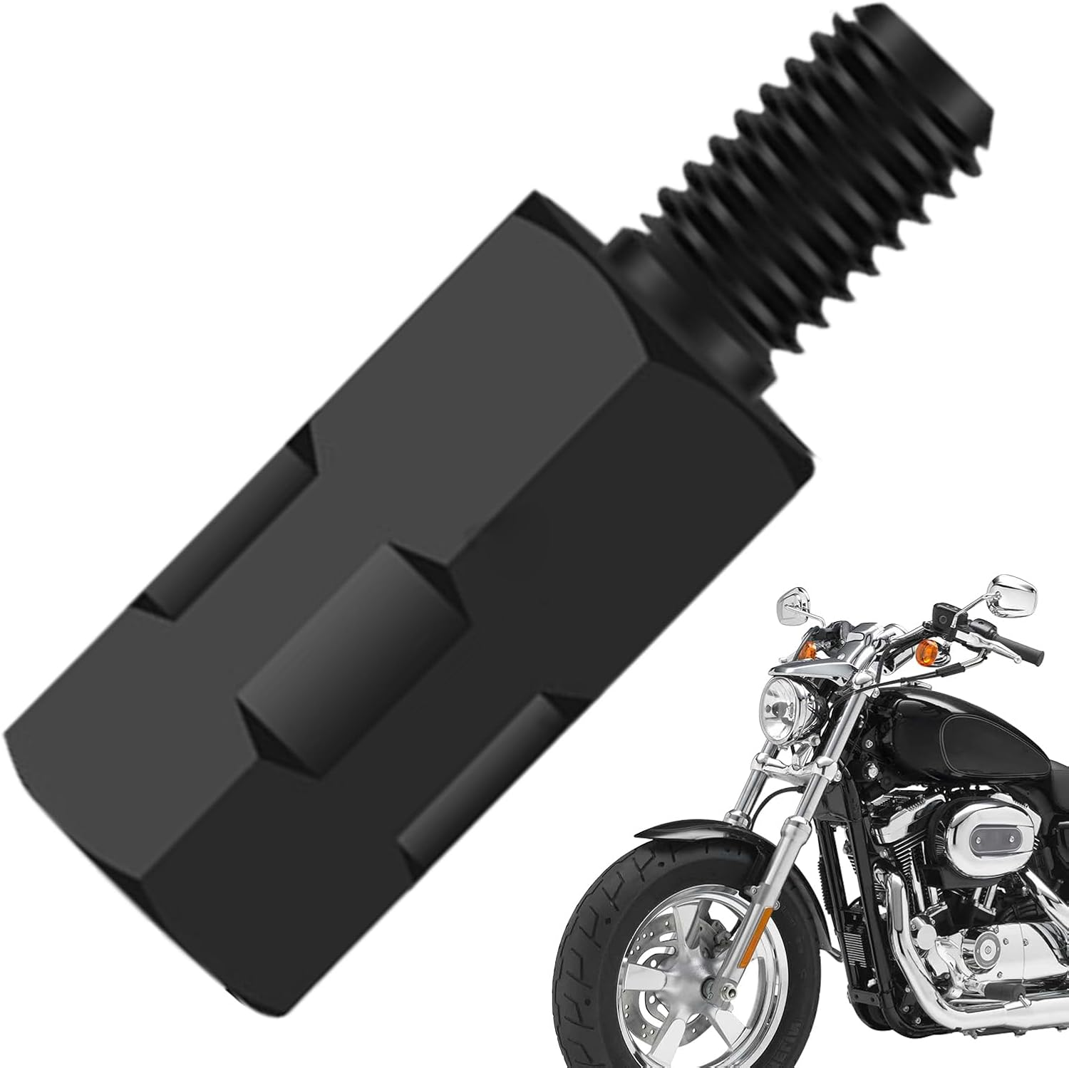 Mirror Mount Adapter Height Adjustment Screw - Height Extender Adjustment Screw - Stable Motorbike Conversion Accessories for Various Riding Styles image number 3
