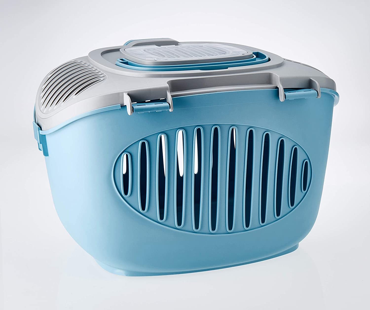 Living World Paws2Go Cat or Small Pet Carrier, Blue/Grey image number 2