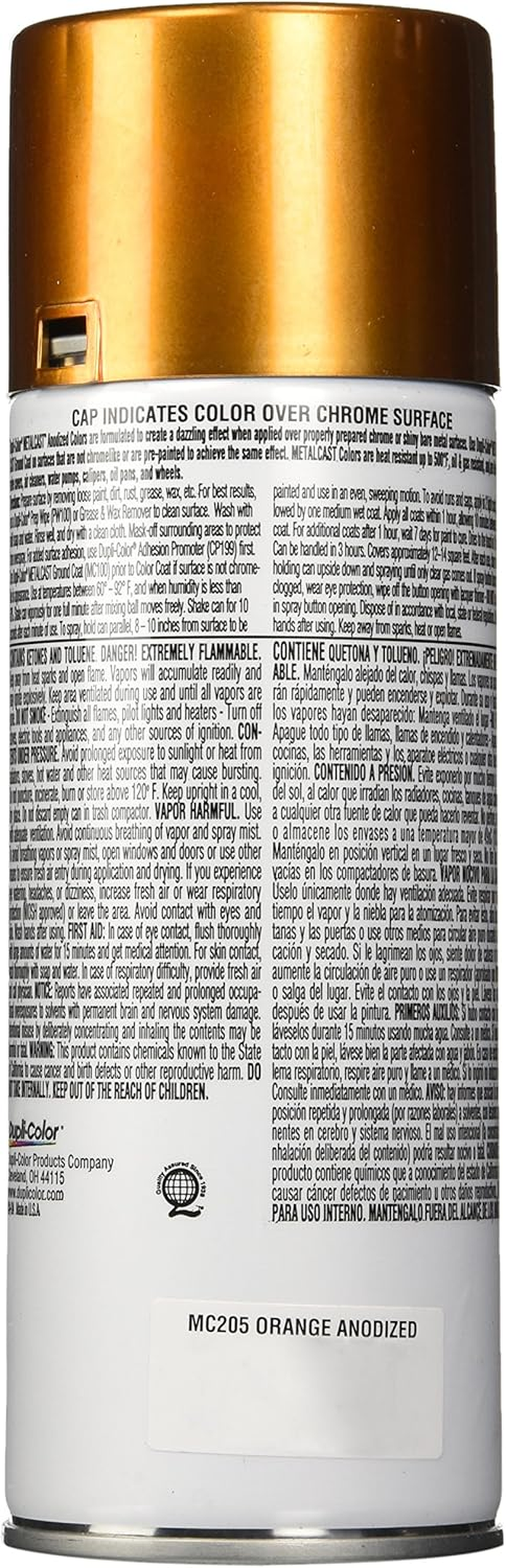 Dupli-Color Metalcast Anodized Coating Automotive Paint, Orange, 311G image number 4