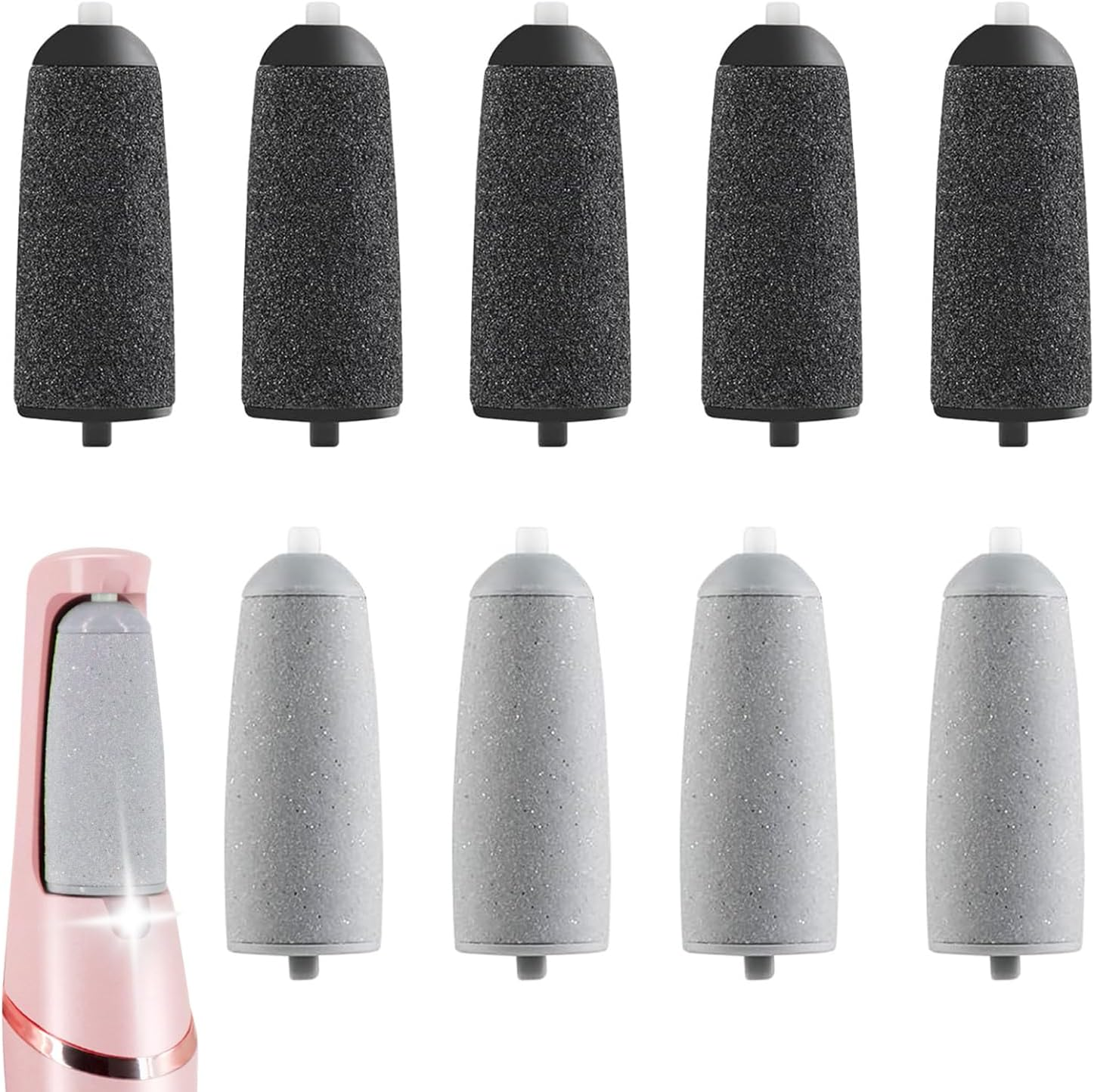 9 Pack Pedicures Replacement Heads, Electric Foot Callus Remover Roller Refills Include 5 Extra Coarse & 4 Regular Coarse Heads Compatible with Flawless-Pedi,Haootadiy,Zaboul image number 2