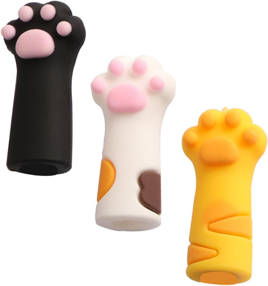 HEALEEP 3Pcs Silicone Flexible Pet Grooming Tools Cover Cat Claw Scissors Cap Tweezers Sleeve Pedicure Tool Protector in Colors image number 5