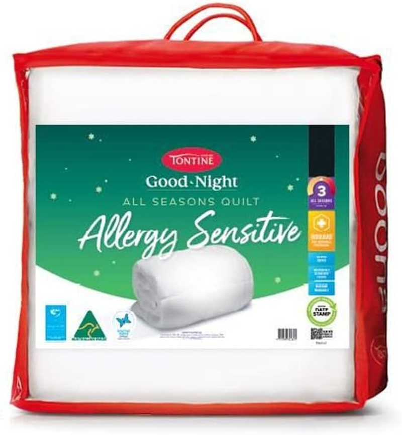 Tontine Good Night Allergy Sensitive Quilt Doona, King &ndash; All-Seasons Warmth for Asthma & Allergy Sufferers &ndash; Anti-Microbial Polyester Fill with Cotton Cover &ndash; Machine Washable &ndash; Australian Made image number 4