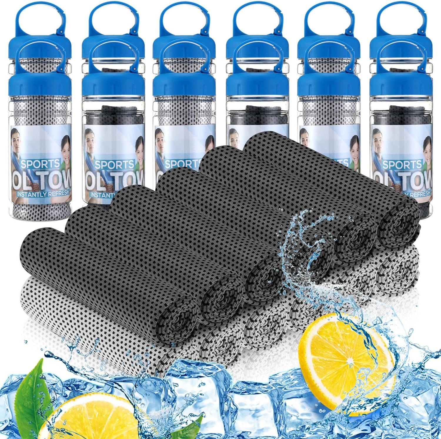 12 Pack 32 X 12 in Cooling Towels Bulk for Neck and Face Microfiber Ice Towel Sweat Towels Breathable Soft Chilly Towel Portable Cool Neck Rags for Yoga Sport Gym Workout Fitness (Mixed Colors)