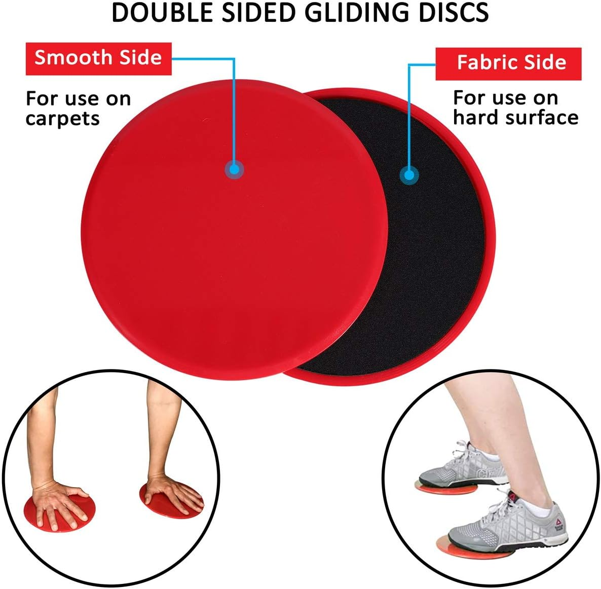 Resistance Exercise Booty Bands & Core Gliders & Jump Rope Set, Ab Floor Slider Discs W/ Double Side, Fitness Hip Circle Bands, Speed Jump Rope Crossfit for Men and Women Gift, Full Body Workout Fitness Exercise image number 1