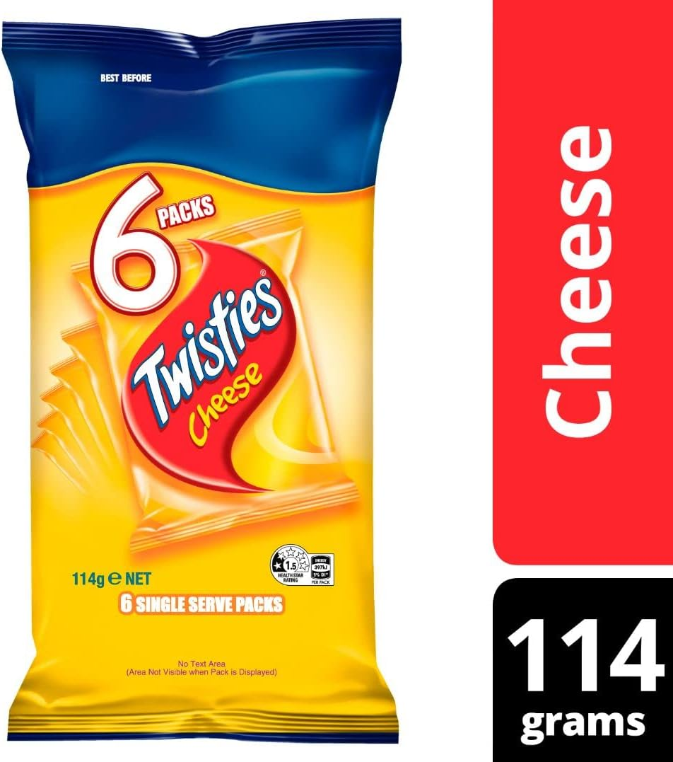 Twisties Cheese Corn Chips Multipack 6 Pack 114G image number 6