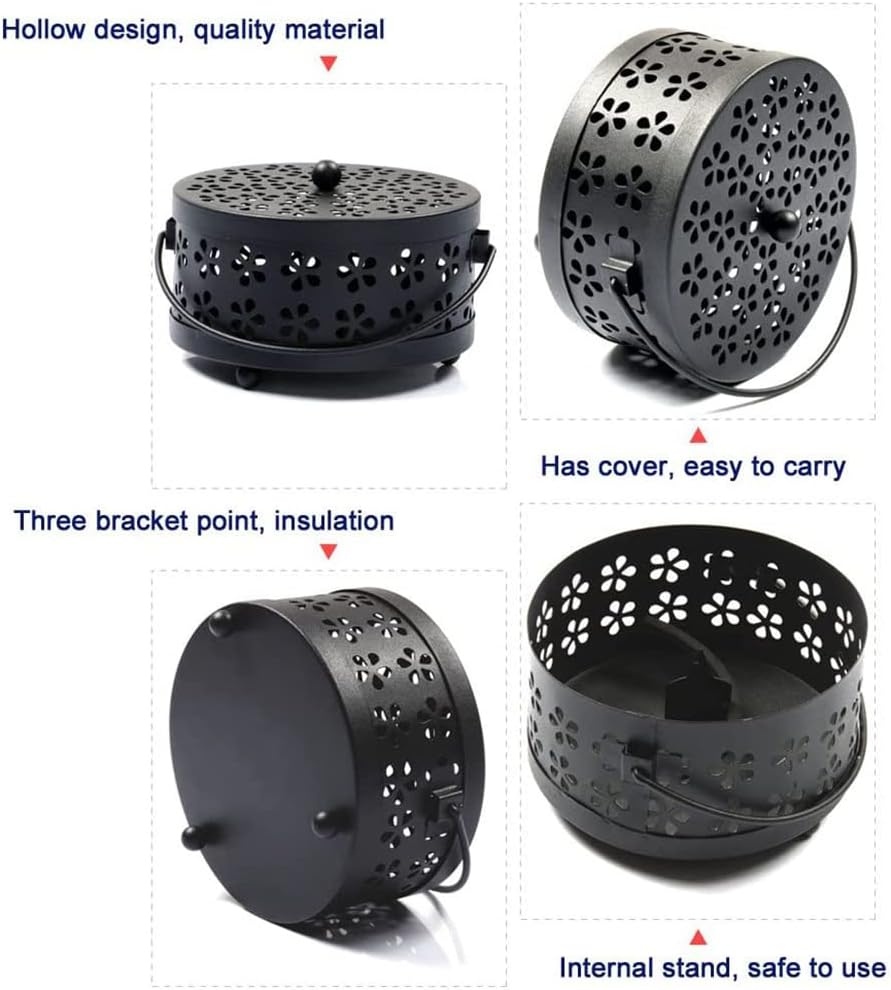 Metal Mosquito Mozzie Coil Holder Burner Repellant Home Garden Decor Outdoor image number 1