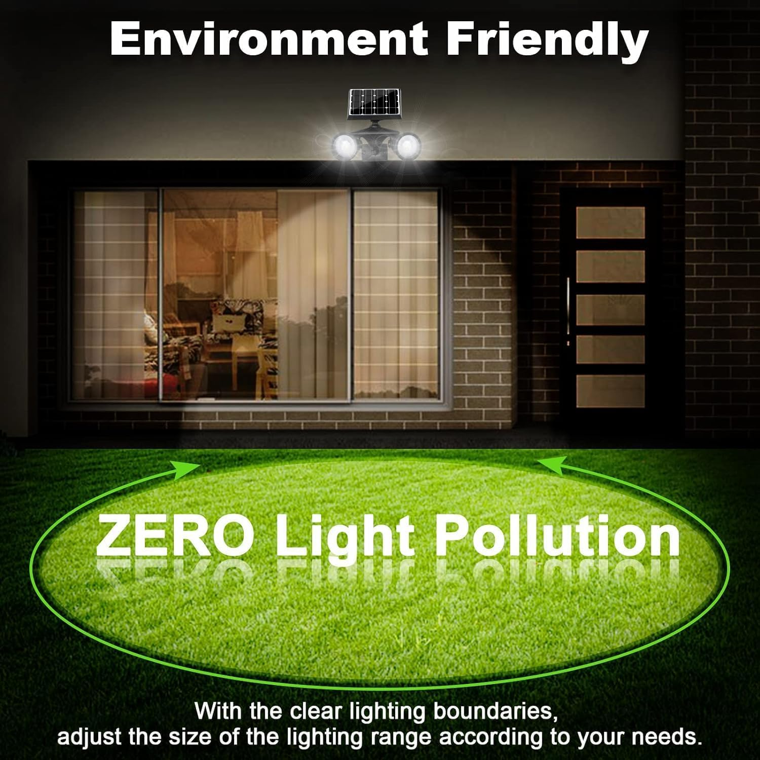 Always on Solar Spotlight Dusk to Dawn, Ultra Bright Patio Wall Light, 5000Mah Solar Focus Lights Outdoor, 210&deg; Adjustable Solar Security Spot Lights Wall Mount&Stake Stand Waterproof, 1-Pack