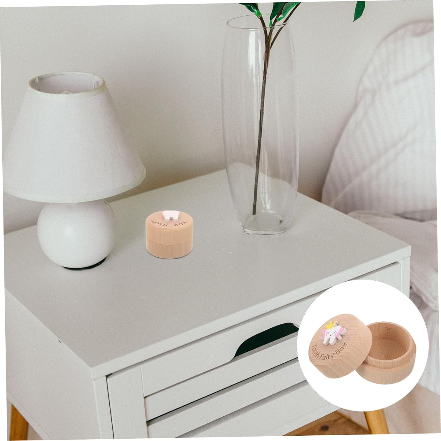 IMIKEYA Tooth Collection Box Cartoon Design Tooth Holder for Cute Storage Container for Teeth and Fetal Hair Keepsake for Newborns image number 6