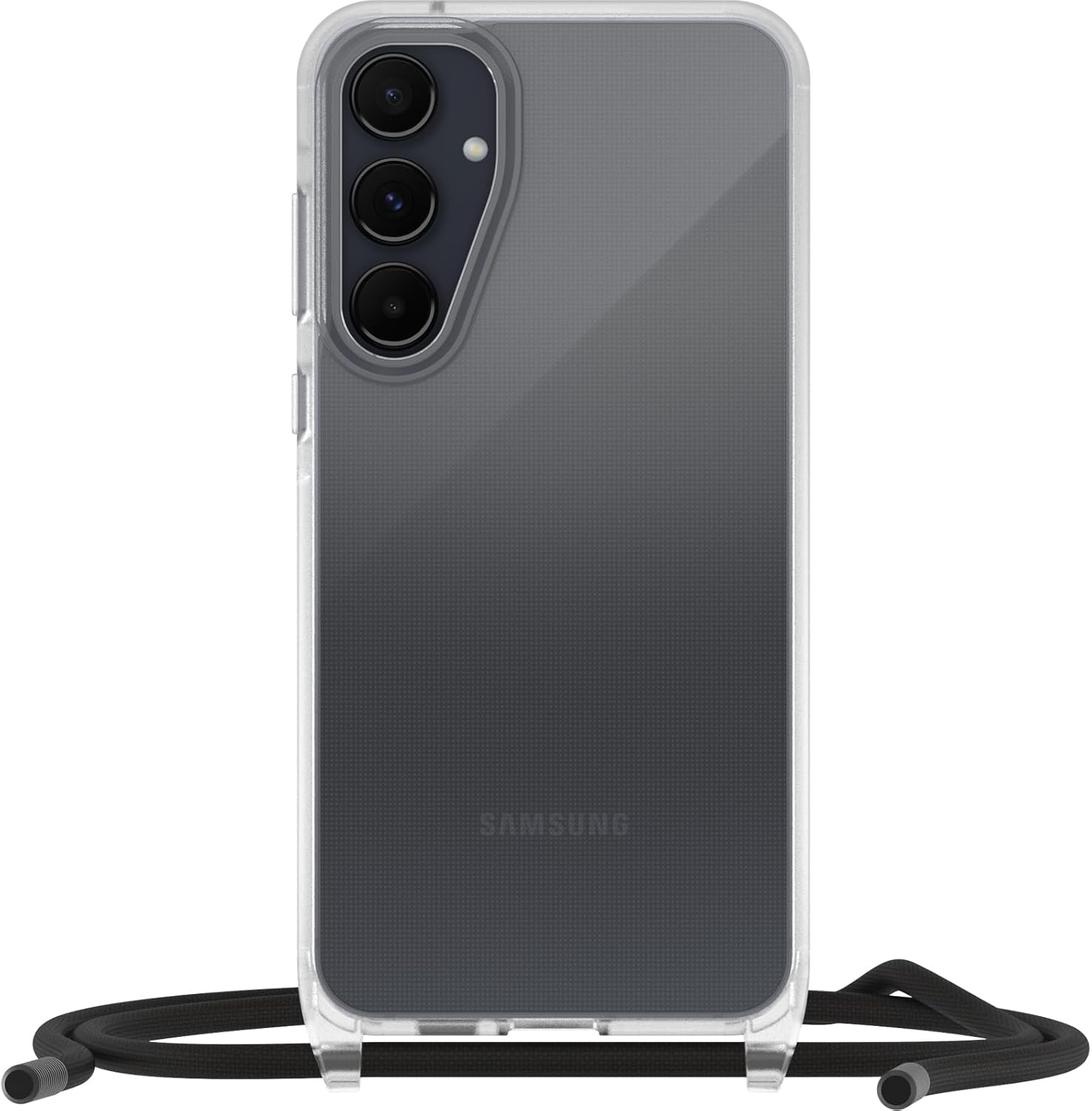Otterbox React Necklace Case for Samsung Galaxy A55 5G, Ultra-Slim, Protective Case with Adjustable and Detachable Necklace Strap, Tested to Military Standard, Clear - Clear image number 2
