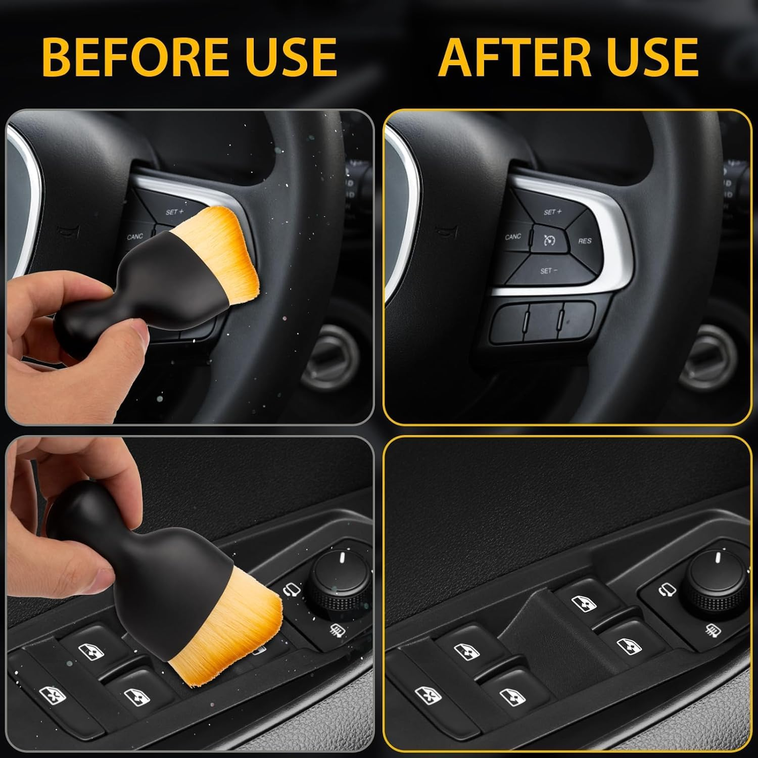 Car Interior Dust Brush,Car Detailing Brush,Car Accessories Interior Aesthetic,Cleaning Soft Brush,Air Vent,Leather,Computer 2Pcs image number 1