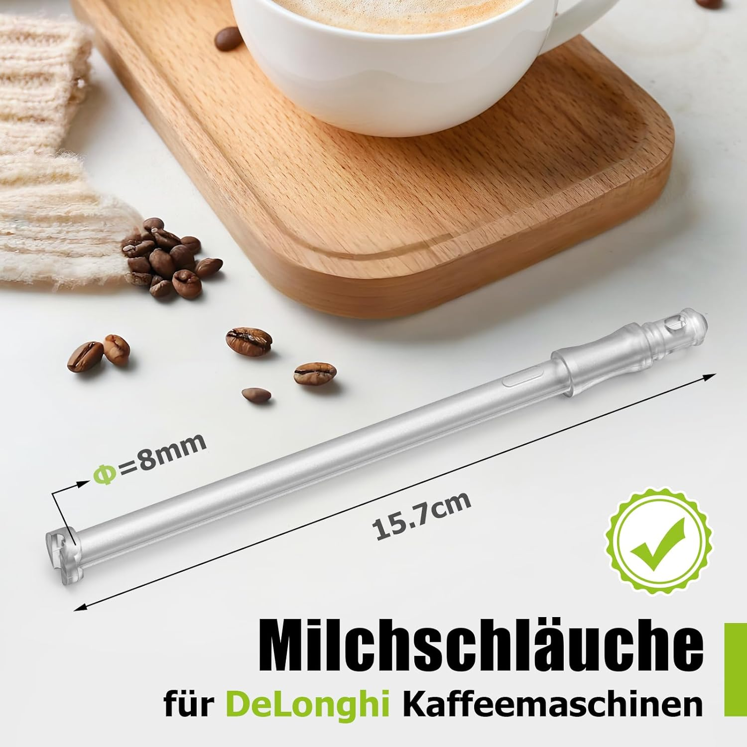 3Pcs Milk Intake Tube for Delonghi ECAM ETAM Esam, Ancable 15.7 Cm Milk Hoses Replacement for Delonghi Fully Automatic Coffee Machines with Lattecrema System 5313232961