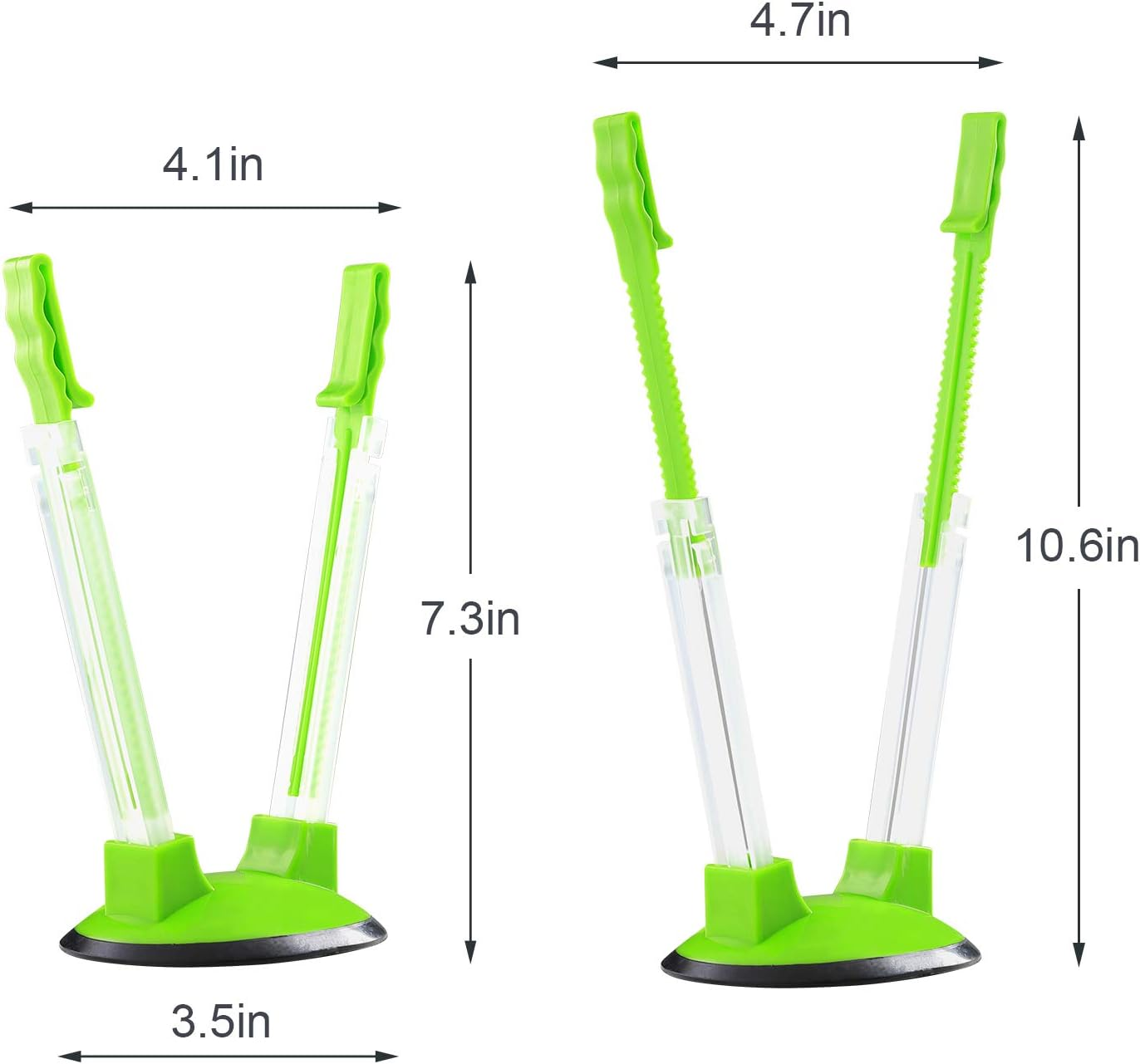 TAO Cicada Baggy Rack-Pack of 2 Hand Free Storage Bags Clip, Plastic Bag Bracket，No-Hands Food Storage Bag Holders image number 4