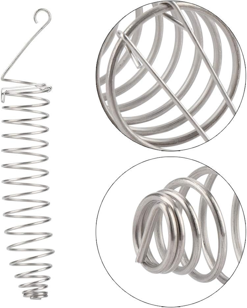 Bird Spiral Feeder, Portable Hanging Stainless Steel Parrot Food Basket Fruit Vegetable Millet Holder Container Climb Play Toy image number 4