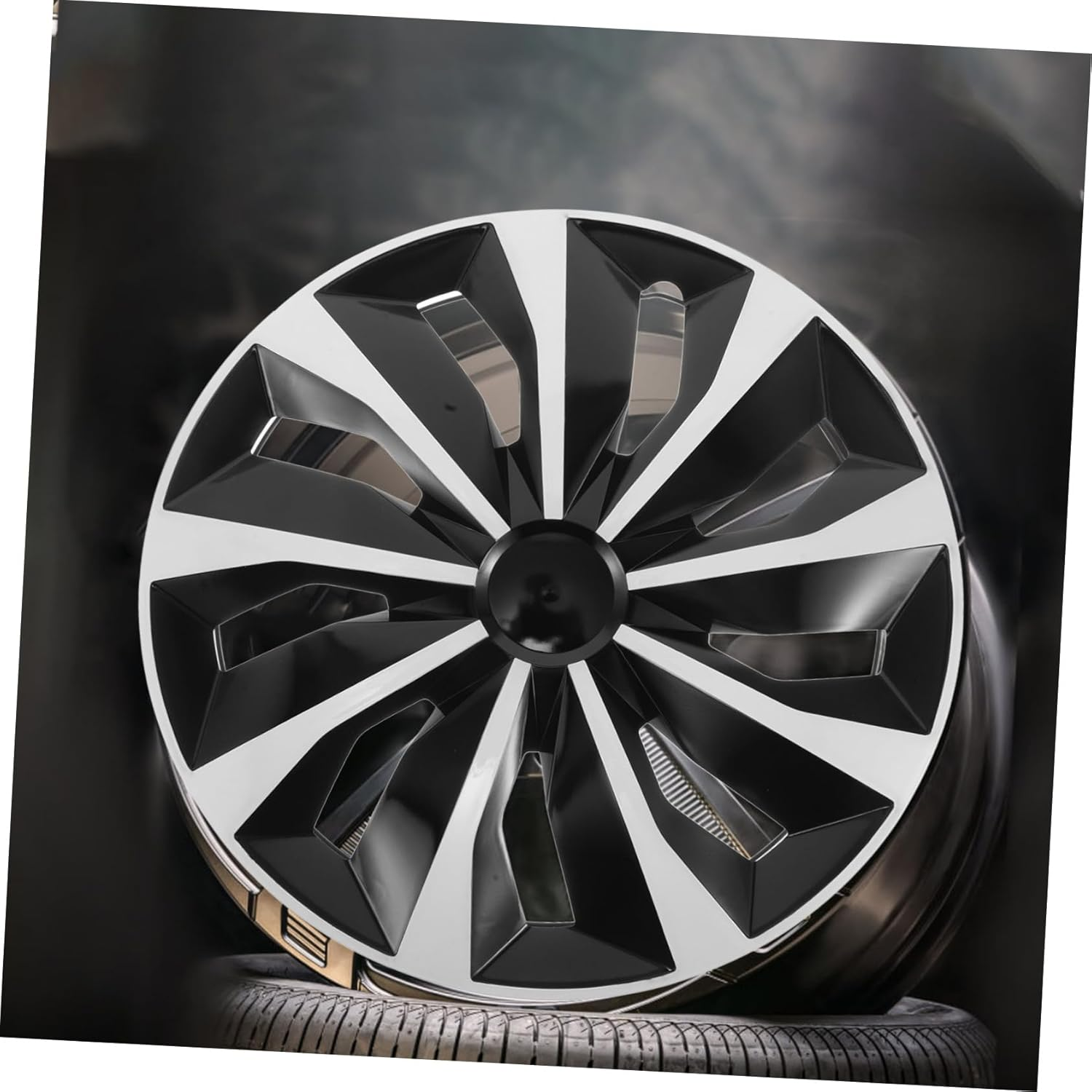 Happyyami Universal 15-Inch Car Wheel Hubcap Cover Set Plastic Decorative Tire Covers for Vehicles Sturdy Steel Rim Protection for Cars and Suvs image number 2