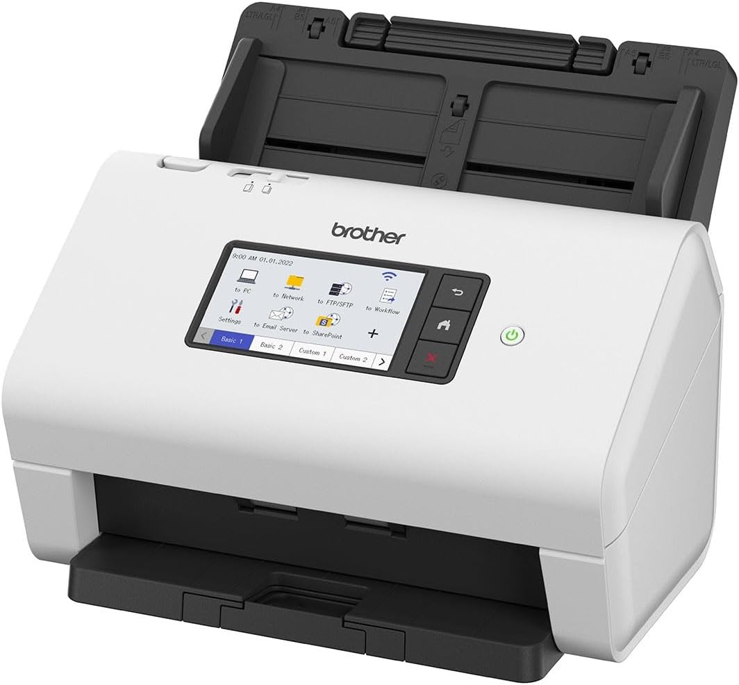 Brother ADS-4900W High Speed A4 Advanced Document Scanner, White image number 6