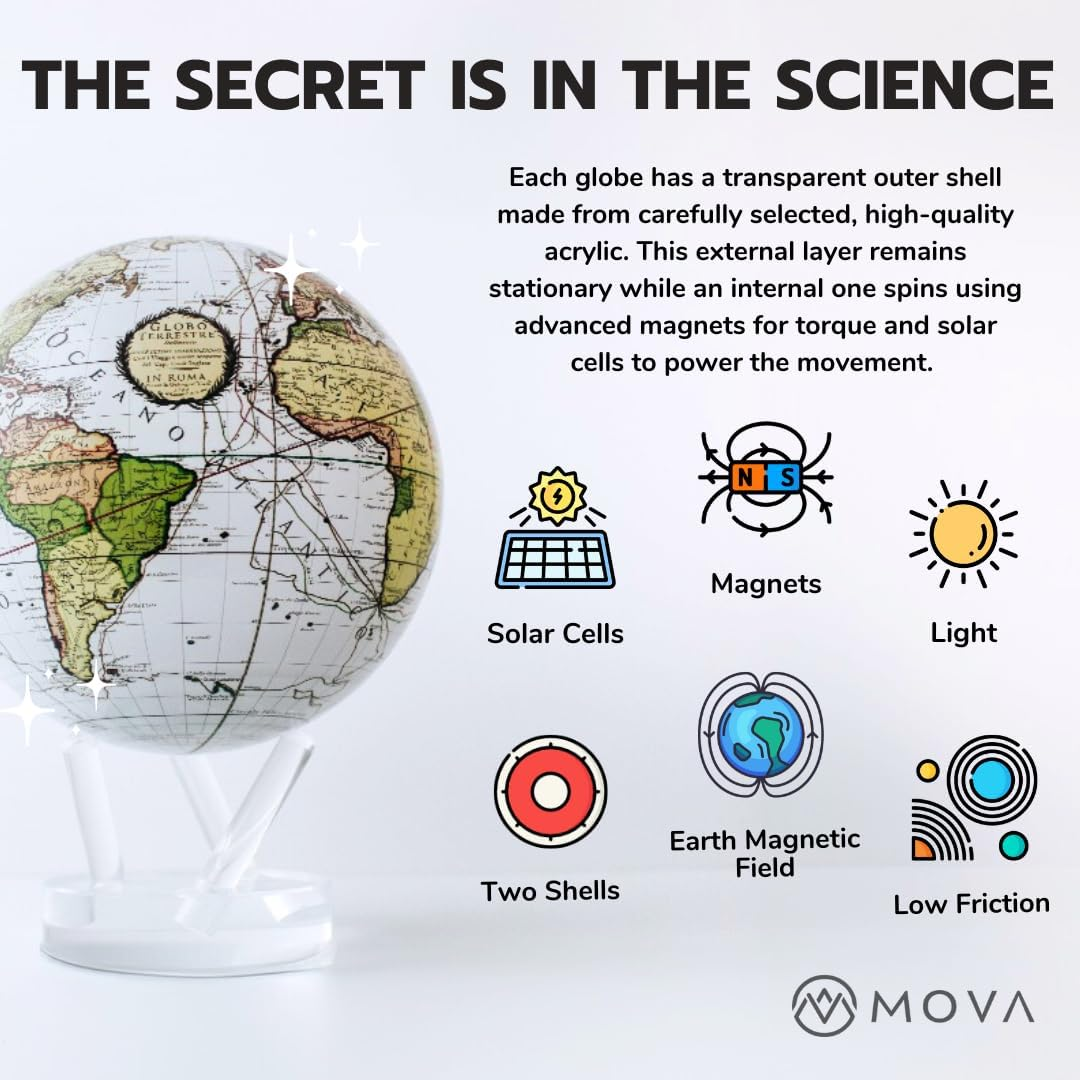 MOVA Silver and Black Metallic Globe4.5" - 4.5" image number 3