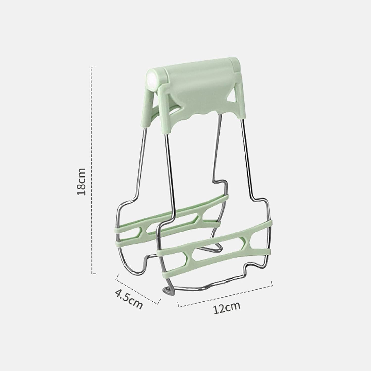 ATFYER Hot Plate Gripper,Hot Dish Plate Clip,Plate Lifter Steamer,Plate Gripper Tongs,Stainless Steel Bowl Clip Holder,(Green)