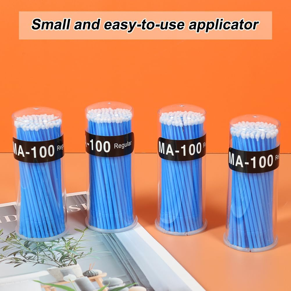 Shintop 400Pcs Disposable Micro Applicators Brushes Great for Dental/Oral/Makeup (Blue, 2.5Mm) image number 3