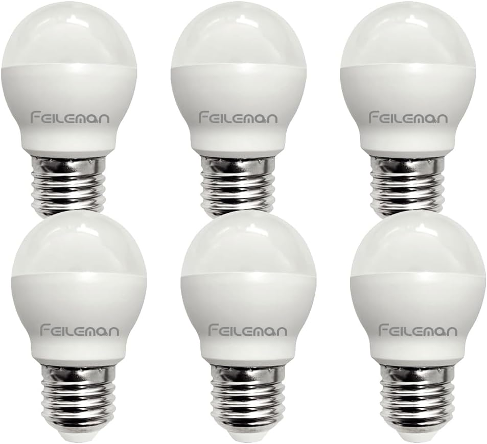 E27 LED Light Bulbs P45/G45 Super Bright 8W Replaces (70W Incandescent Bulb) 880LM 2700K Warm White 360 Degree Light Angle 240V Light Bulb Spherical Energy Saving Lamp 6Pack image number 1