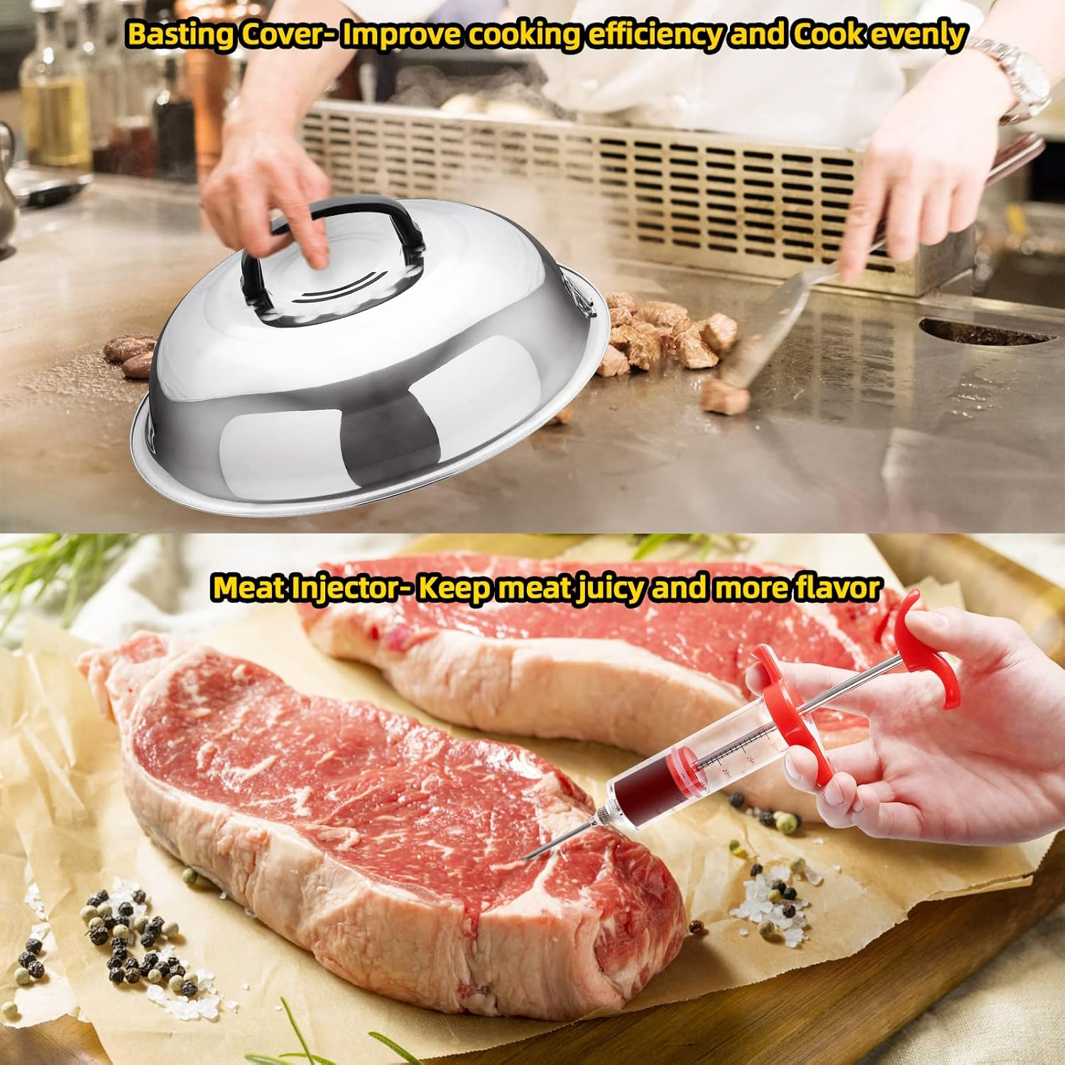 Griddle Accessories Kit, 139PCS Flat Top Griddle Grill Tools Set for Blackstone and Camp Chef, Professional Grill Utensils Set with Spatula, Basting Cover, Scraper for Men Women Outdoor Backyard BBQ