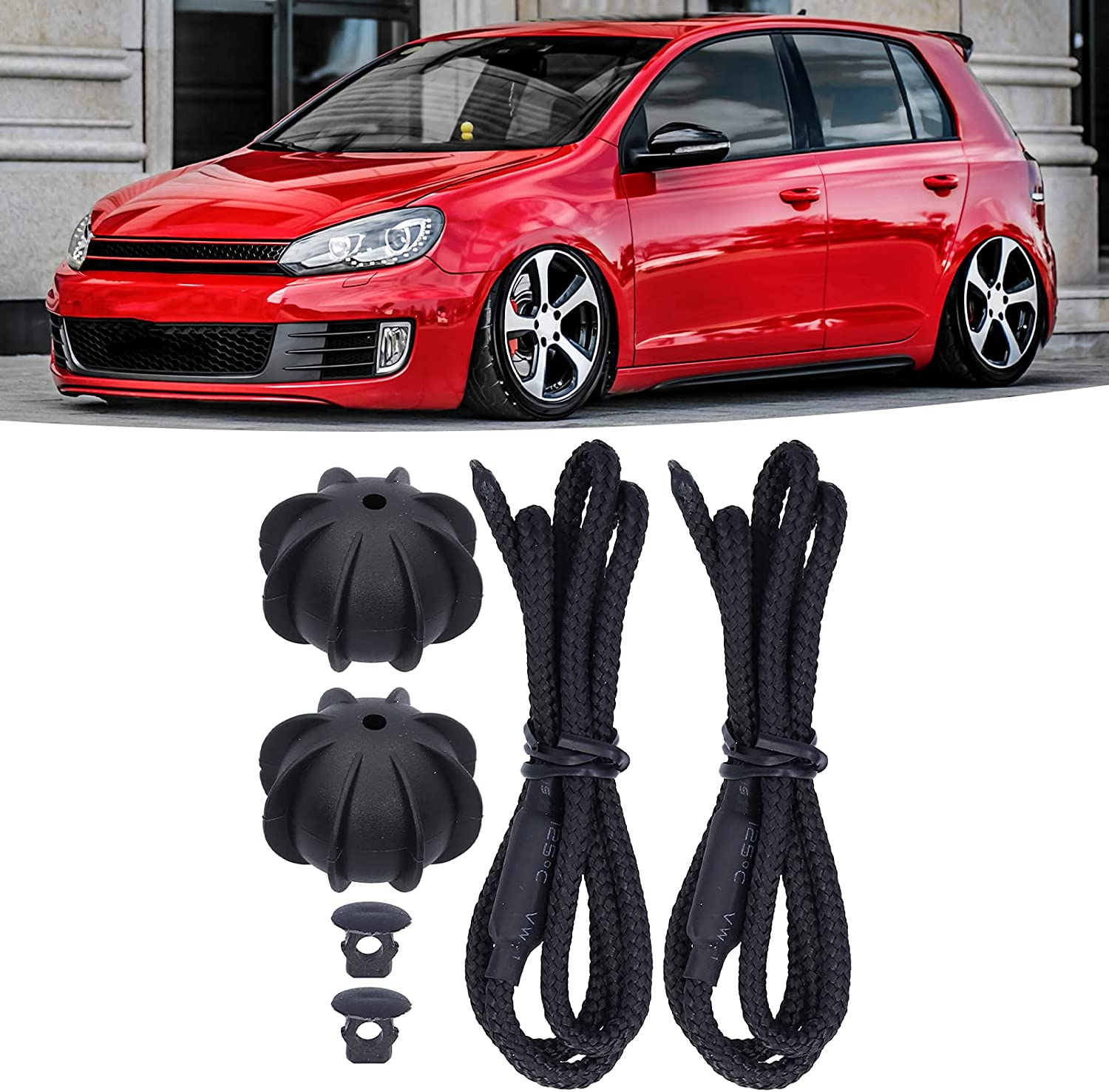 Parcel Shelf Strap, 2Pcs Wearproof Anticorrosion Rear Parcel Shelf String Reliable Replacement for MK6 for Repair image number 3