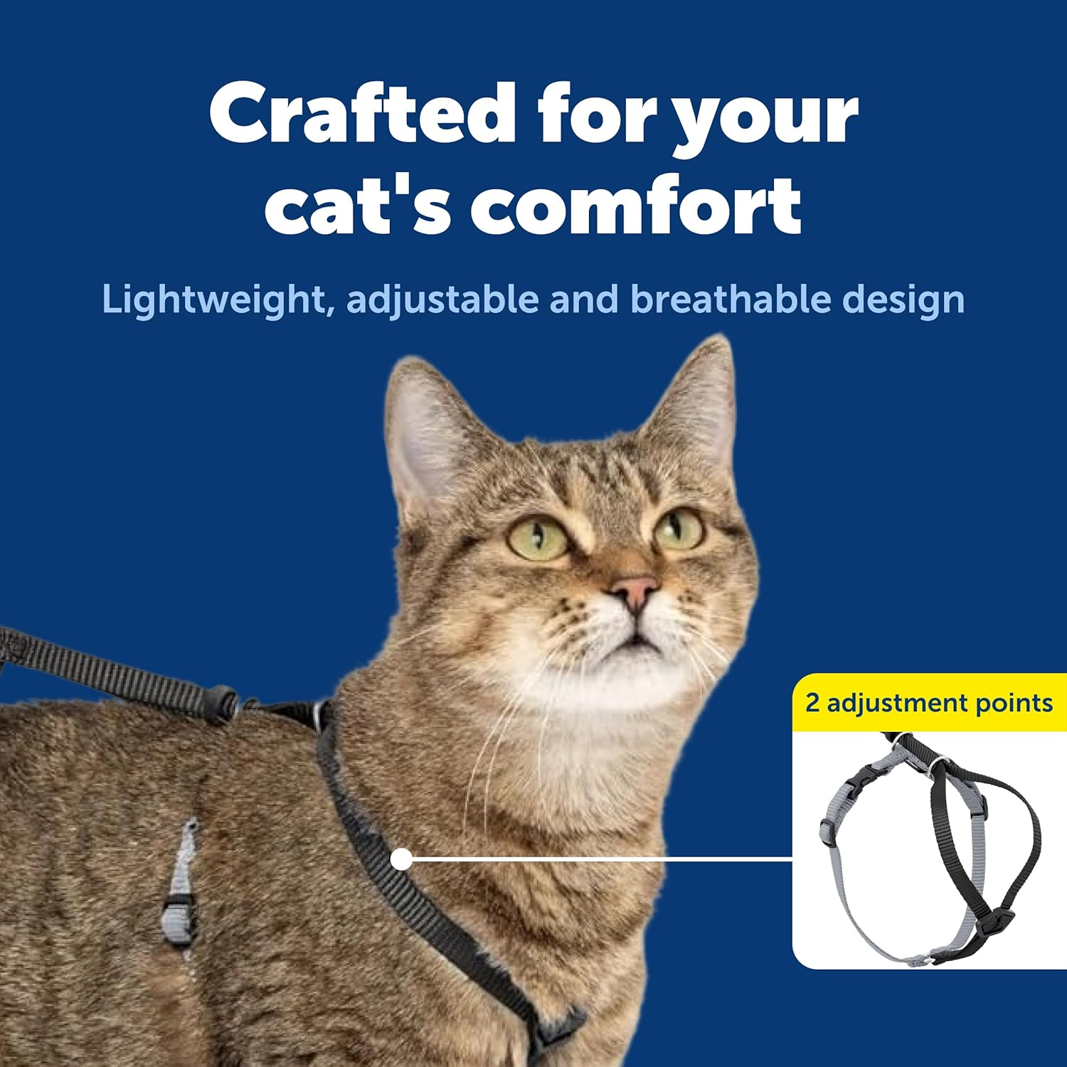 Petsafe Come with Me Kitty Harness and Bungee Leash, Small, Black image number 6
