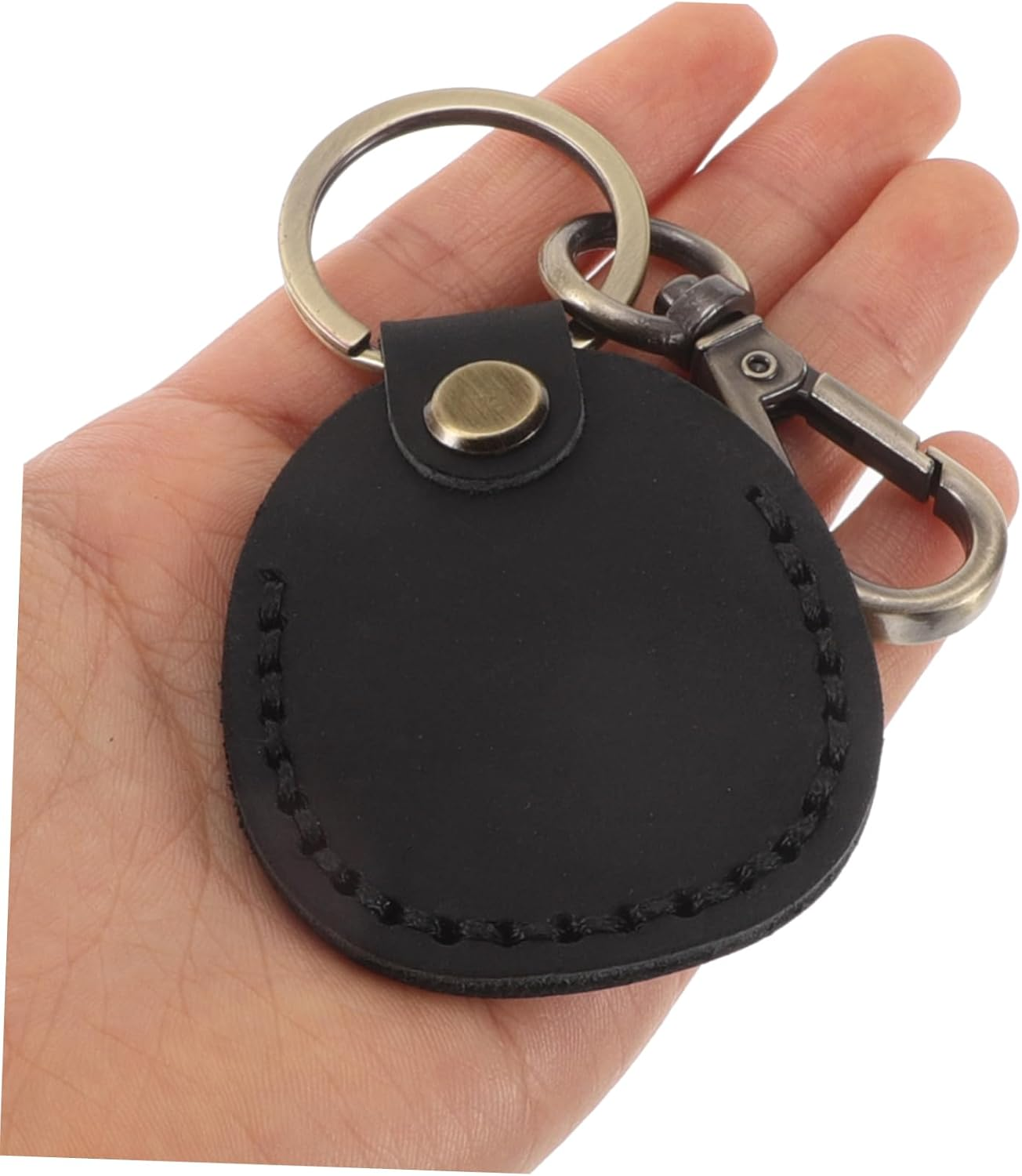 POPETPOP 3Pcs Handmade Pu Card Holder Keychain Vintage Access Card Case for Women Keychain Storage Bag image number 2