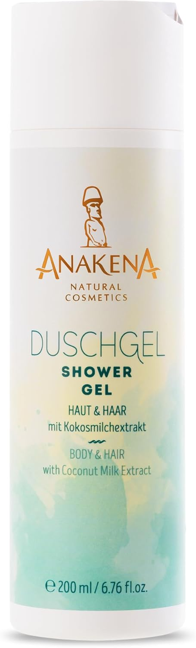ANAKENA Natural Cosmetics - Natural Cosmetics - Shower Gel for Skin and Hair, Tropical Fragrance, with Coconut Milk Extract, Vegan, No Microplastics, 200 Ml, Women and Men image number 4