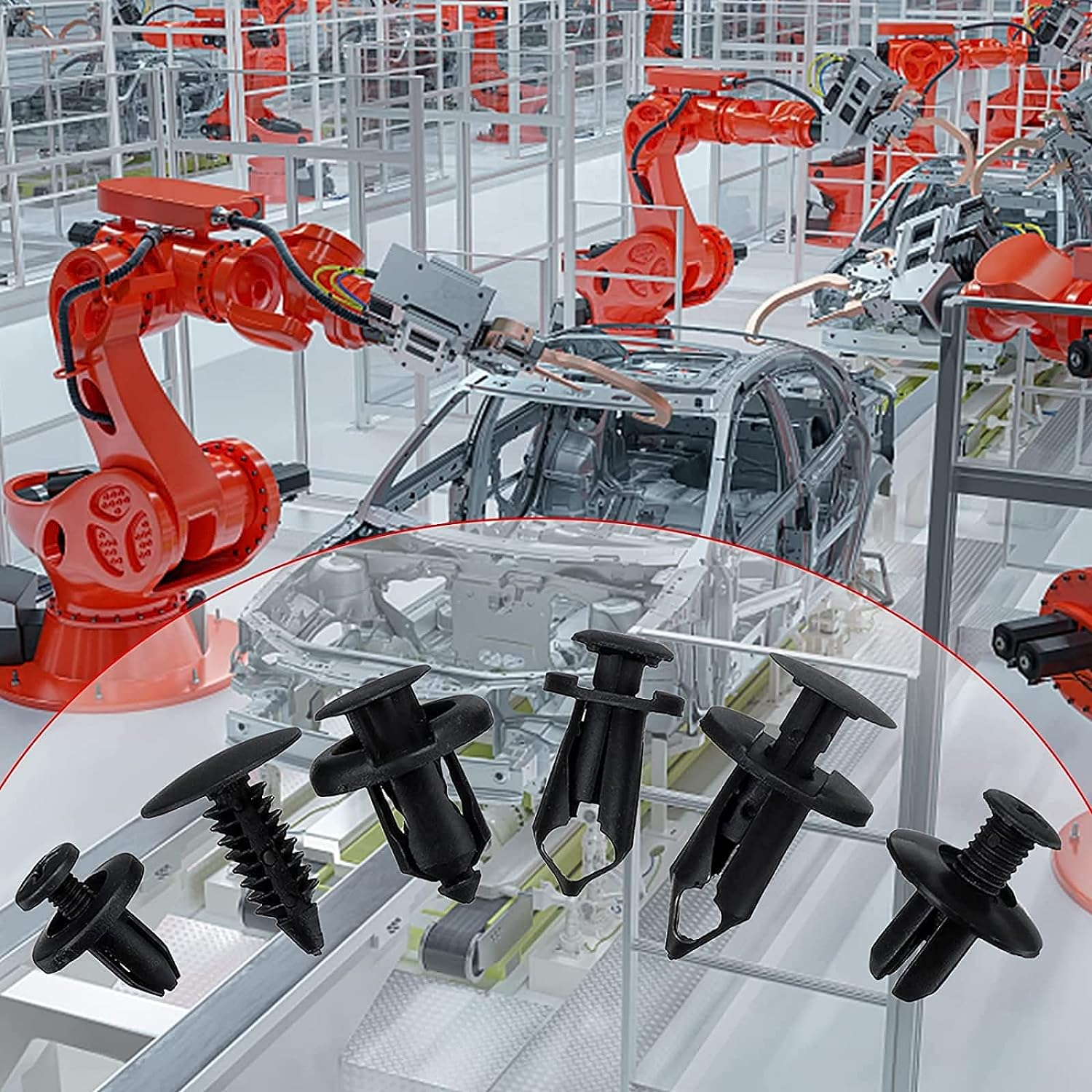 190 Pcs Car Trim Clips, Fastener Rivet Clips 6 Sizes, Plastic Clips Trim Tool for Auto Interior Repair, Plastic Rivets Retainer Clips, Car Trim Removal Kit for Bumper Radio Dashboard Panel Door Repair image number 2