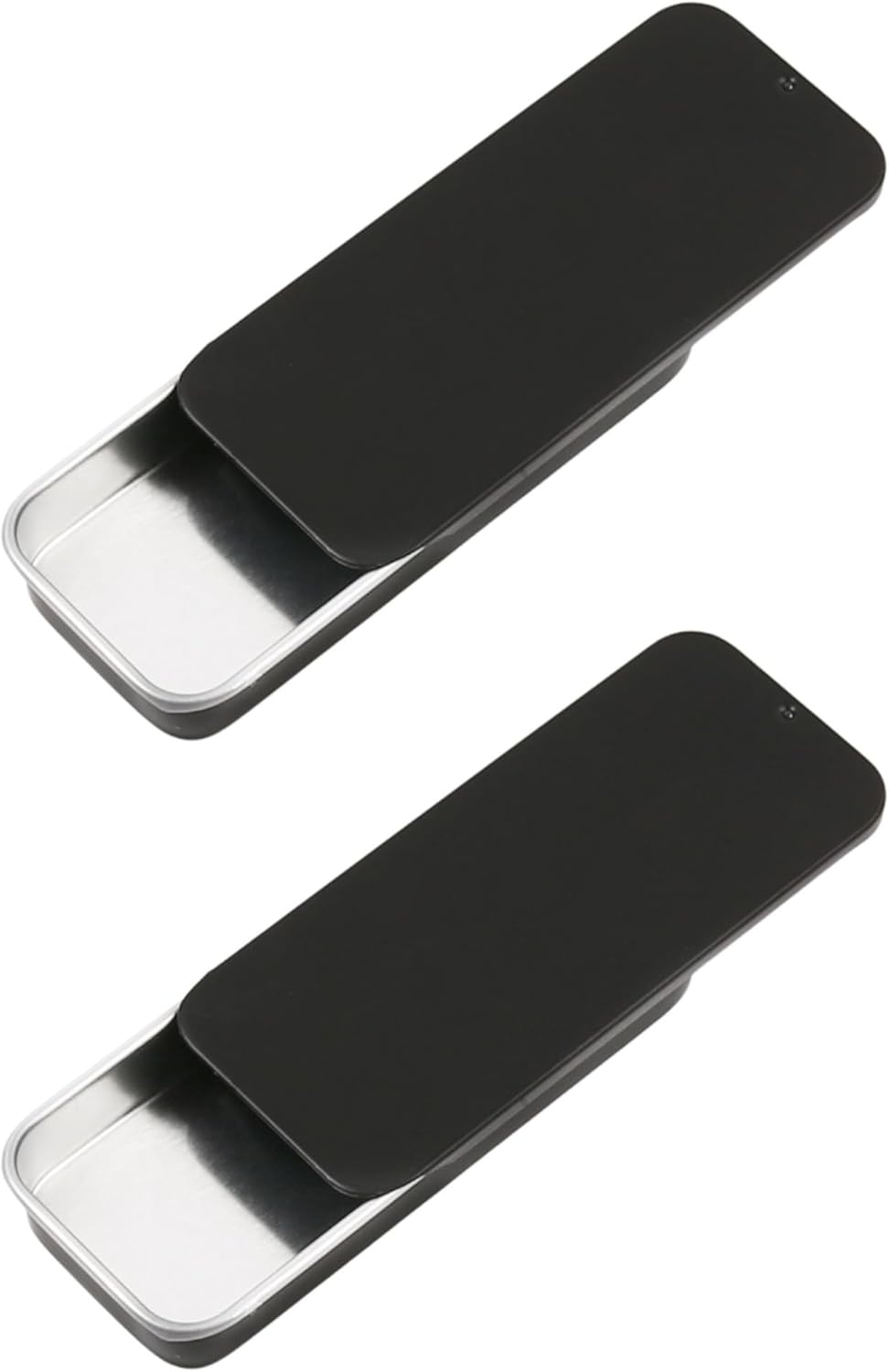 2Pack Portable Dental Floss Holder,Empty 3.2 * 1.3 * 0.5Inch / 8 * 3.4 * 1.2Cm Reusable Floss Case,Dental Floss Dispenser for Travel, Hotel(Black) image number 3