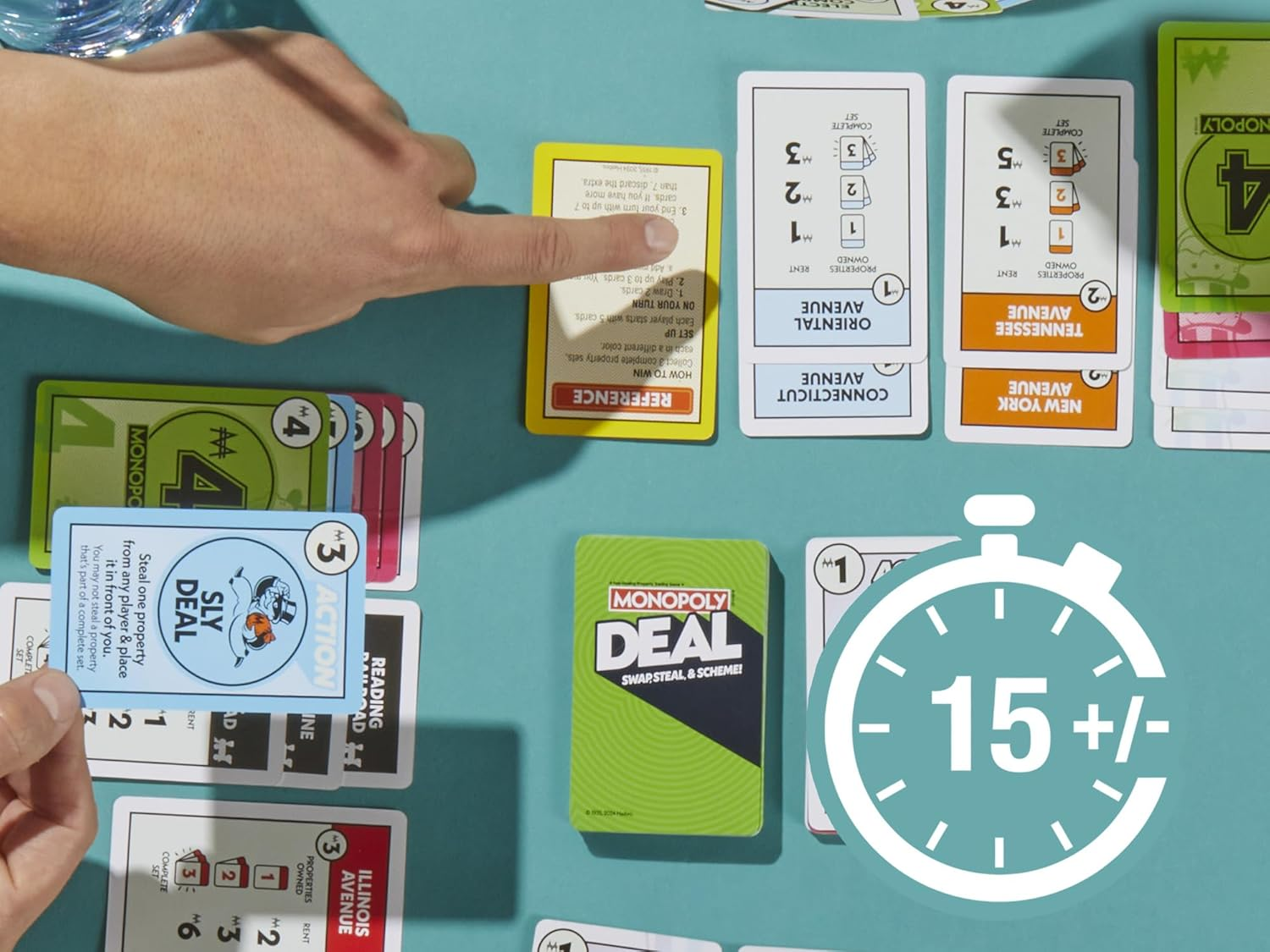 Monopoly Deal Card Game | Quick-Playing Card Game | Fun Games for Families and Kids | Ages 8 and up | 2 to 5 Players | 15 Mins; | Travel Games image number 5