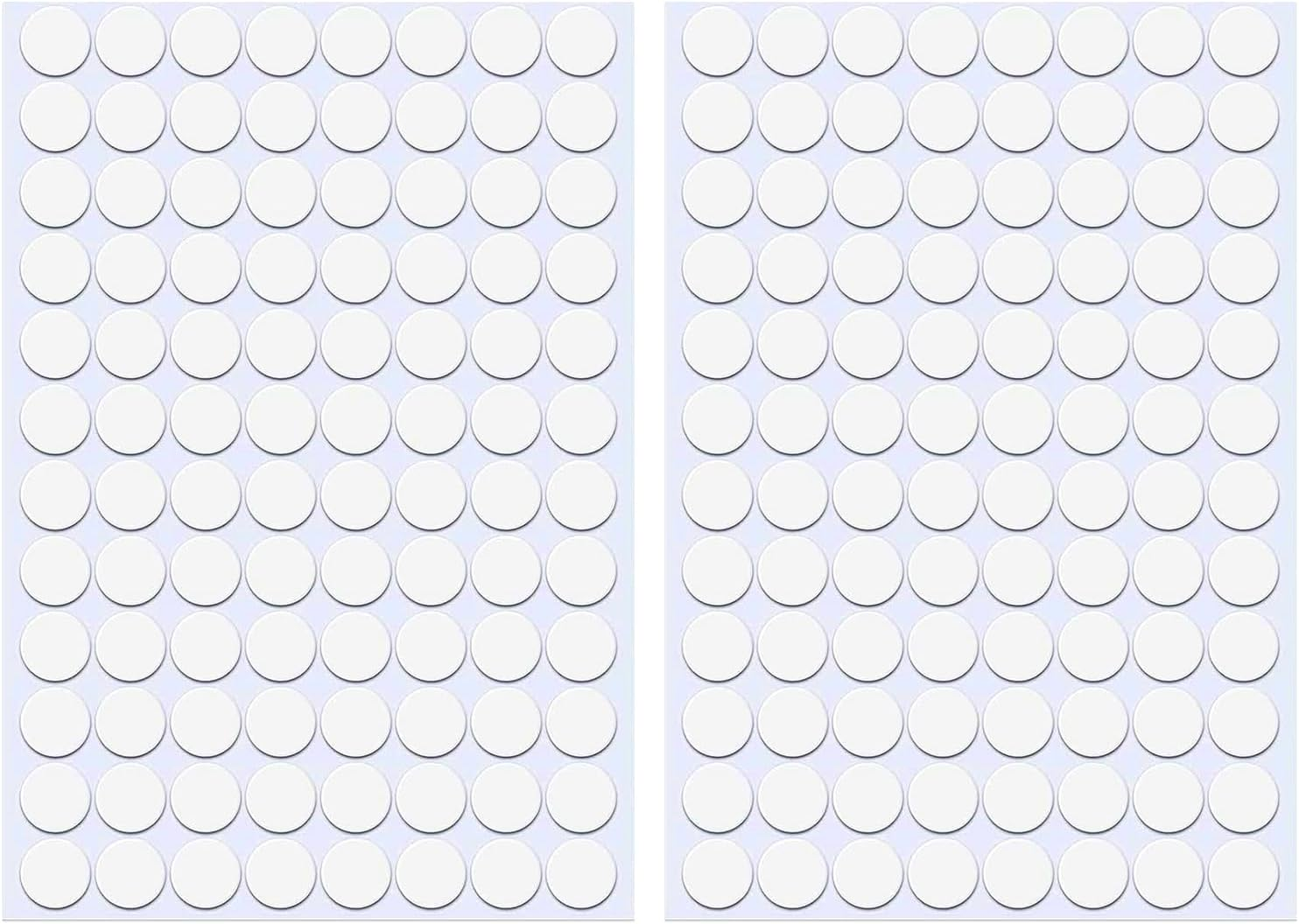 Self-Adhesive Screw Hole Stickers,2-Table 96 in 1 Self-Adhesive Screw Covers Caps Dustproof Sticker 15Mm White image number 2