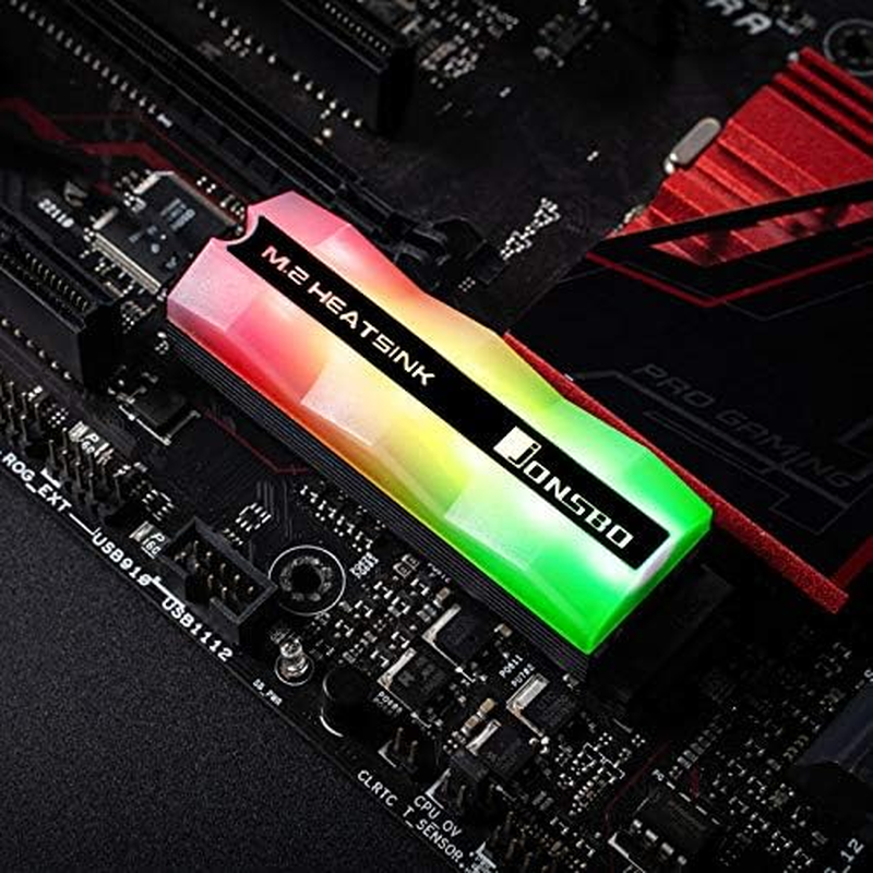 Jonsbo Compatible M.2-2 Mirage Edition M.2 SSD Passivk&uuml;hler, ARGB - Grau image number 1