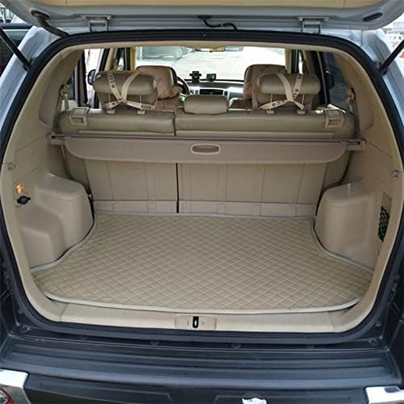 ZNFMOS Trunk Cargo Cover, for Hyundai, for Tucson 2006-2014, Safety Shield Rear Luggage Curtain Retractable Partition Privacy Car Accessorie Security Panel Roller(Black) - Beige image number 3