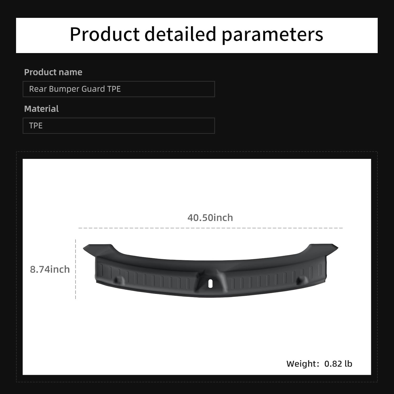 LUCKEASY Rear Bumper Guard for Tesla Model Y Juniper 2025 Rear Trunk Bumper Guard Sill Cover Protector for Model Y Accessories TPE Black image number 1