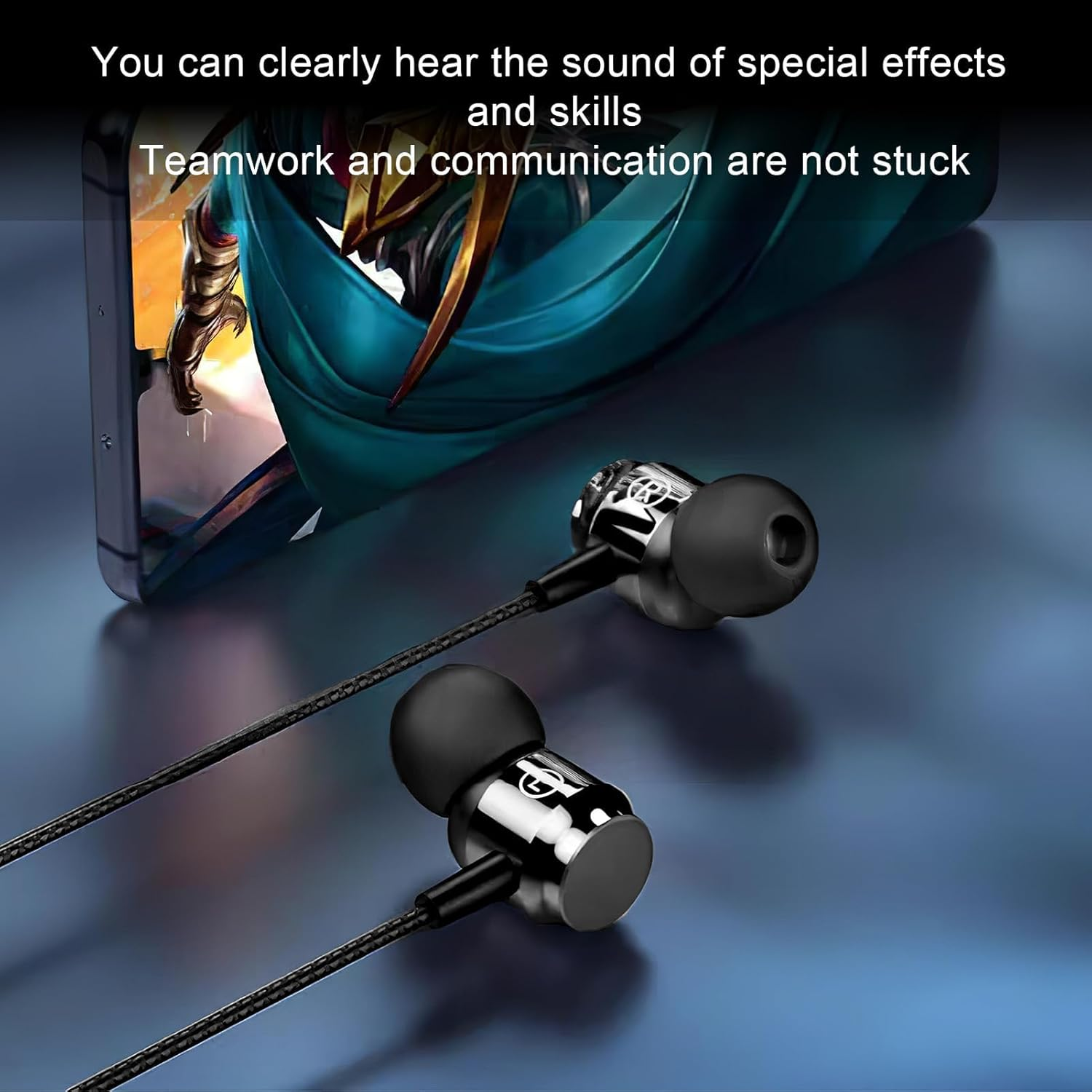 In-Ear Headphones with Cable and Microphone, In-Ear Earphones, 3.5 Mm Jack Plug, High-Quality Earbuds with Rich Bass, Compatible with Iphone, Huawei, Samsung image number 1