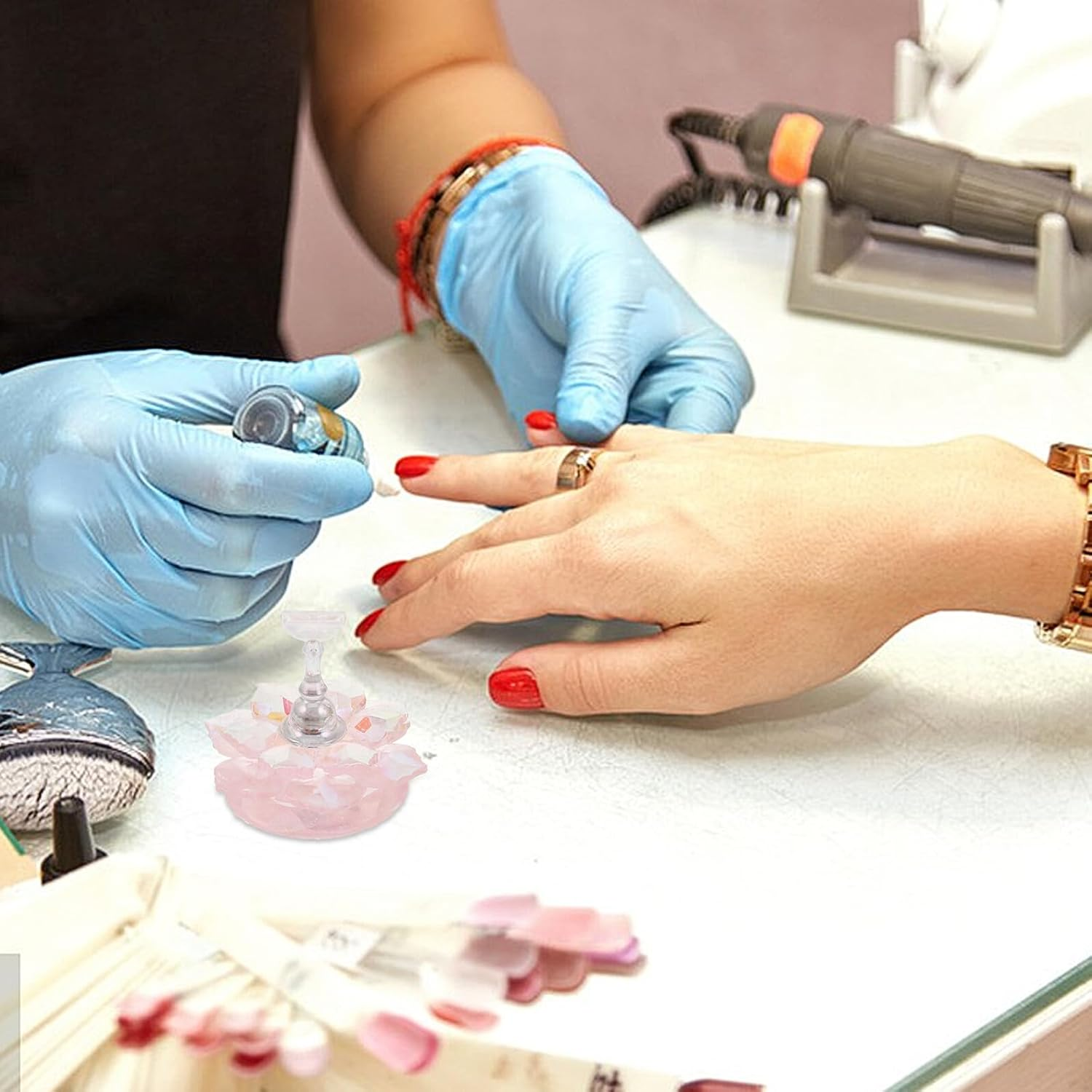 MOBUTOFU Nail Practice Holder Stable Magnetic Nail Stand for Beginners and Professionals Display for Smooth Decoration image number 4