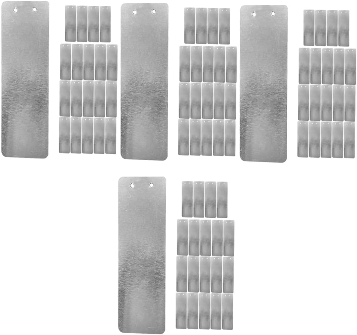 SUPVOX 40Pcs Aluminum Garden Plant Labels Metal Tree Tags Outdoor Herb Labels DIY Plant Markers