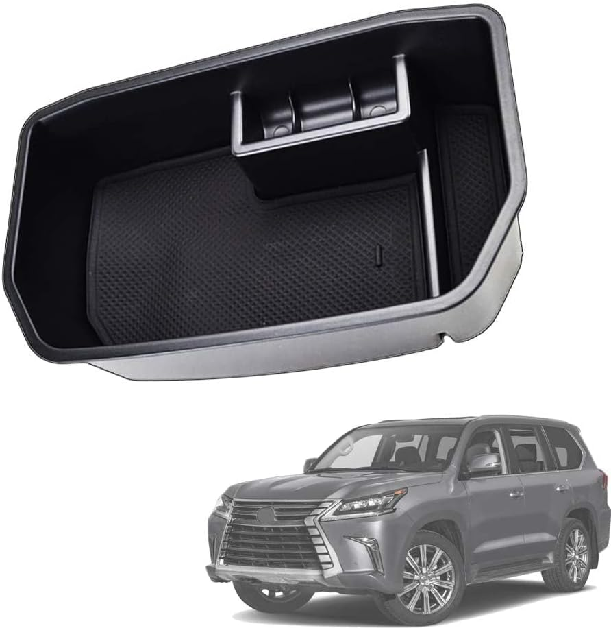 For Toyota Land Cruiser J200 Lexus Lx570 Center Console Organizer Armrest Secondary Storage Box Container Phone Holder Glove Tray Car Interior Accessories 2008-2018 2019 2020 2021 image number 4