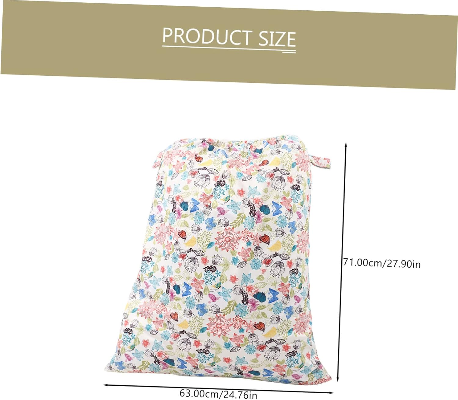 Reusable Cloth Diaper Pail Wet Bags Elastic Edge for Baby Diapers Storage 02 for Nursery and Travel image number 4