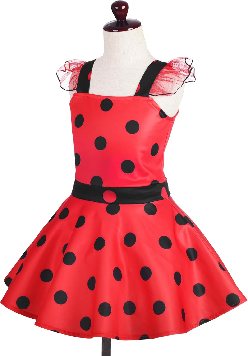 Dressy Daisy Toddler Kids Girls Polka Dots Ladybug Dress up Costume Birthday Halloween Christmas Fancy Party Outfit 12 Months to Size 12, Black/Red image number 3