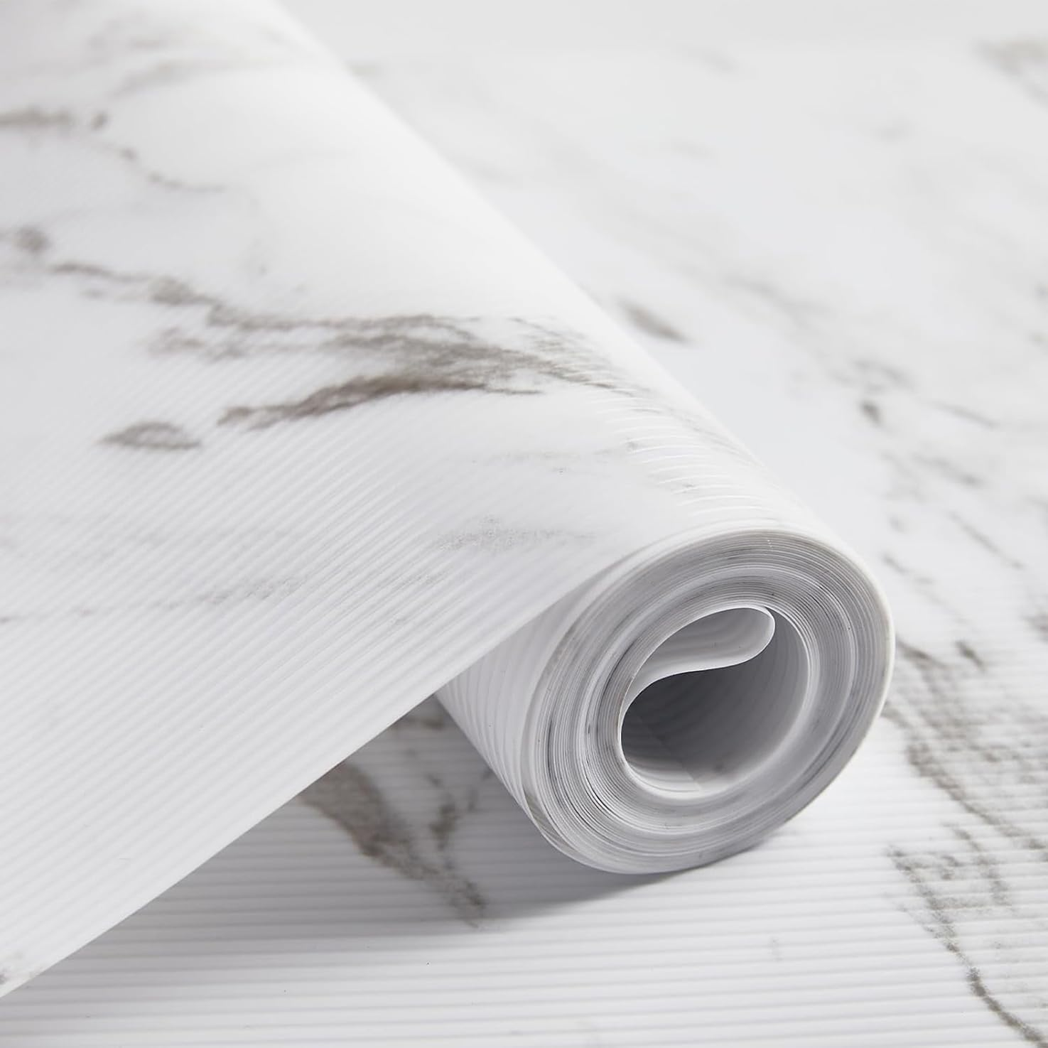 Drawer Liner 60Cm X 6M, Marble Pattern Print Shelf Liners Non-Adhesive Drawer Liner EVA Fridge Mats Waterproof Oil-Proof for Cabinet Kitchen Bedroom Bathroom Office((Marble Pattern) image number 4