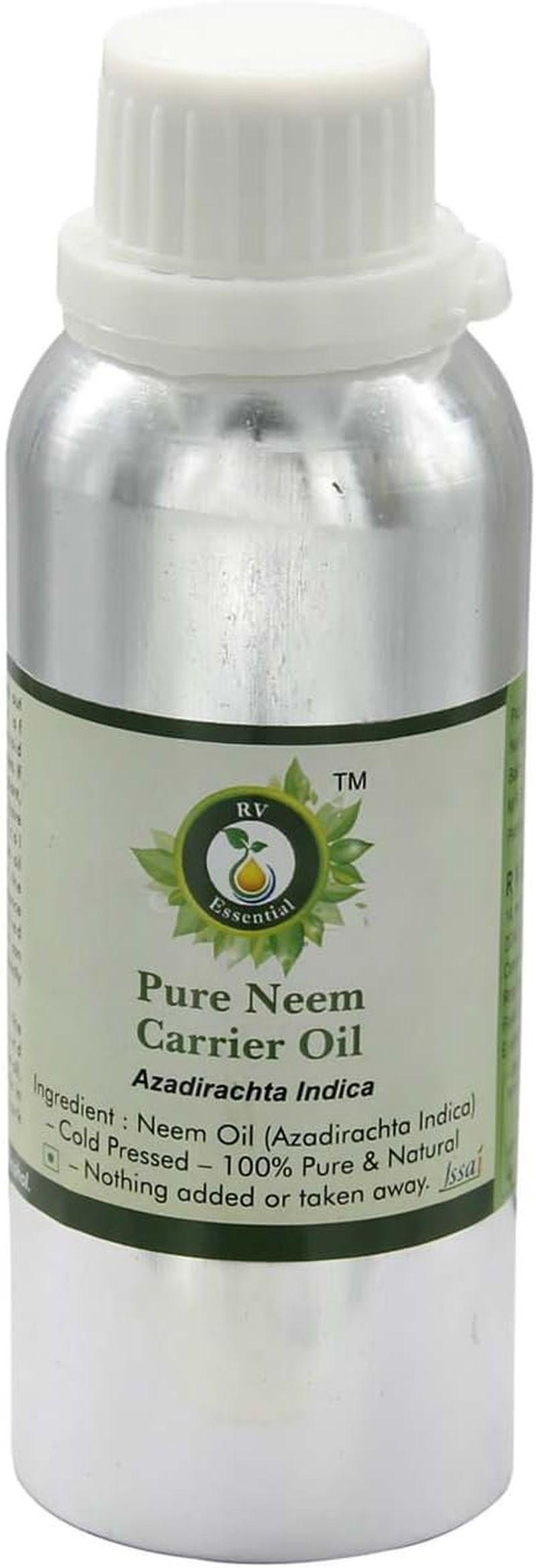 Neem Oil | Azadirachta Indica | for Plants | for Hair | for Skin | Cold Pressed Neem Oil | 100% Pure Natural | 50Ml | 1.69Oz by R V Essential image number 2