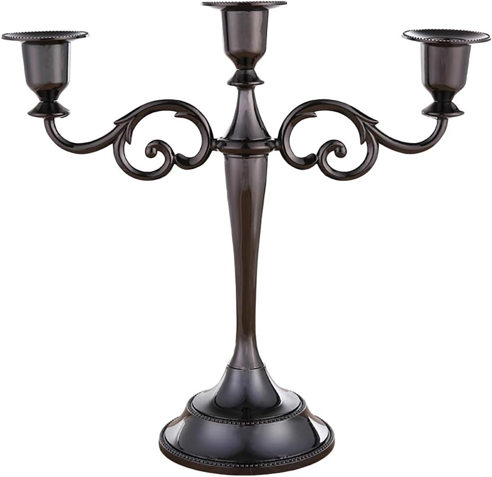 AIMALL European Retro Candlestick Decorations for Weddings and Home Decorations, Three Colors of Metal Candlesticks, Suitable for Events and Catering image number 4