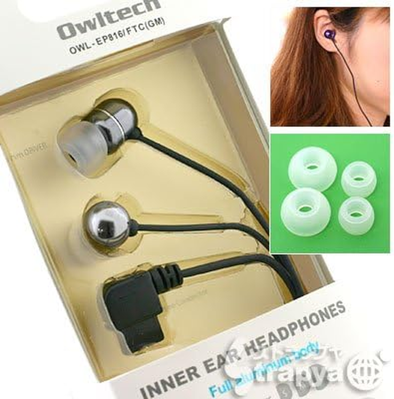 Owtec Earphones In-Ear Type Portable Flat Connector OWL-EP816/FTC(YG)