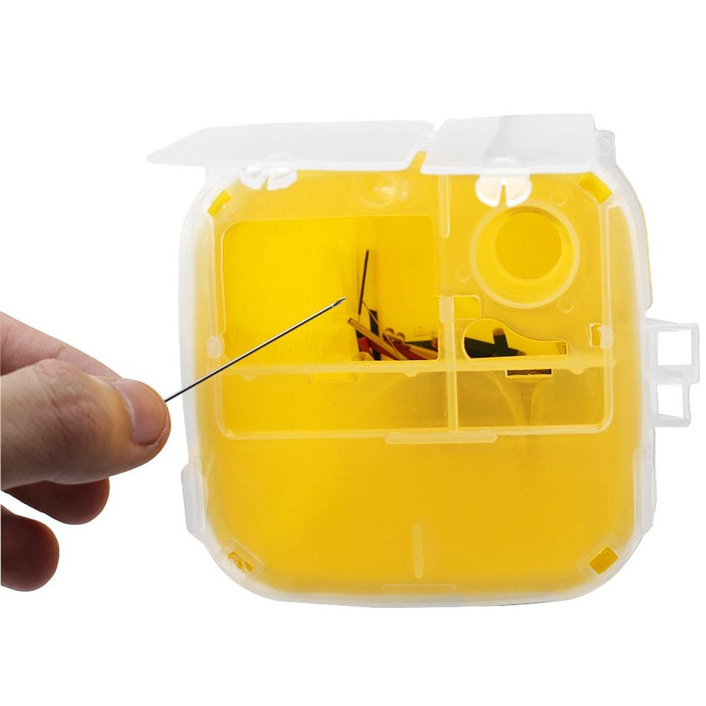 BAOBLADE Yellow Sharps Bin Needle Blade Waste Disposal Container with Locking Lid 1.0L image number 4